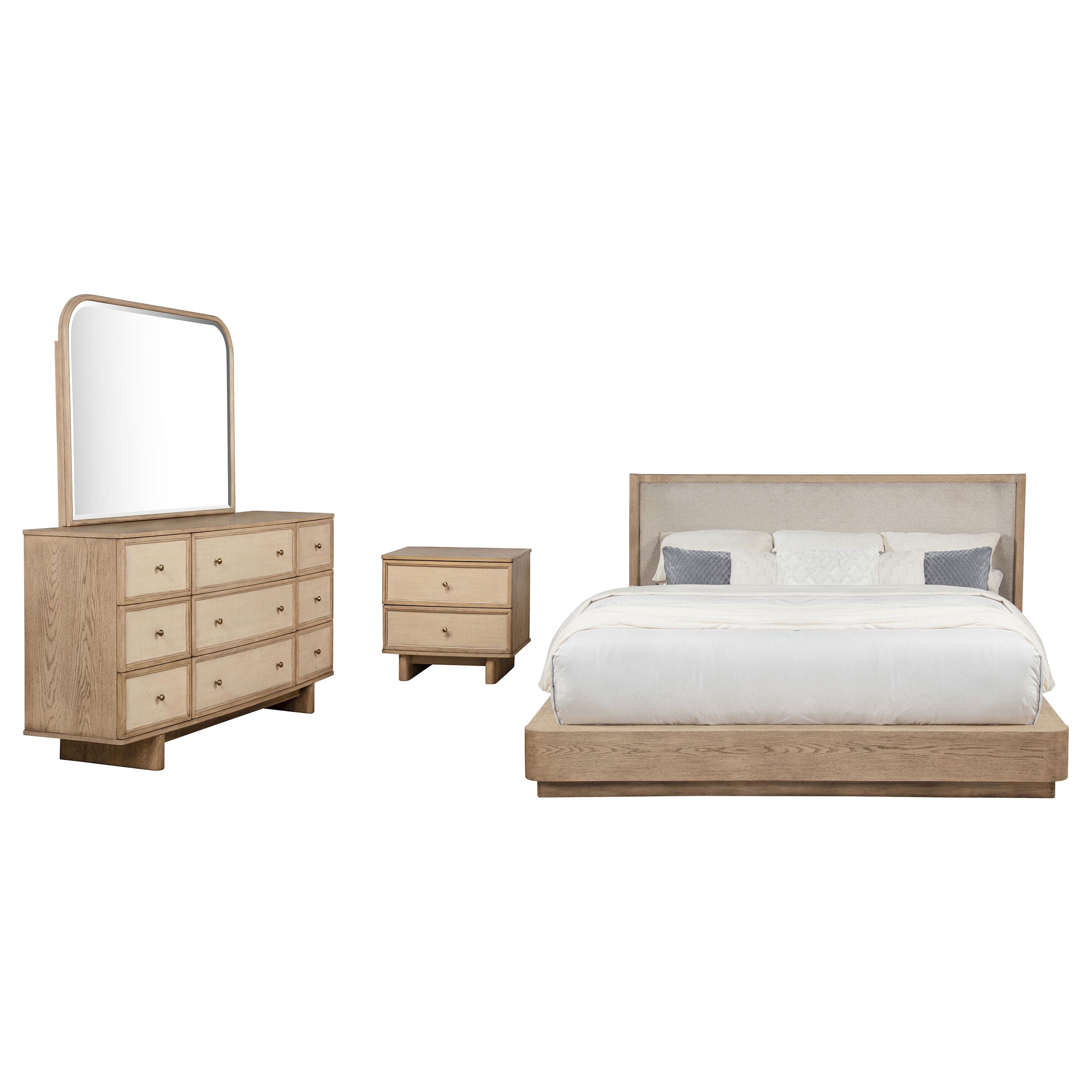 Model: 225041KE-S4 | Coaster Kailani 4-piece Eastern King Bedroom Set Beige Oak