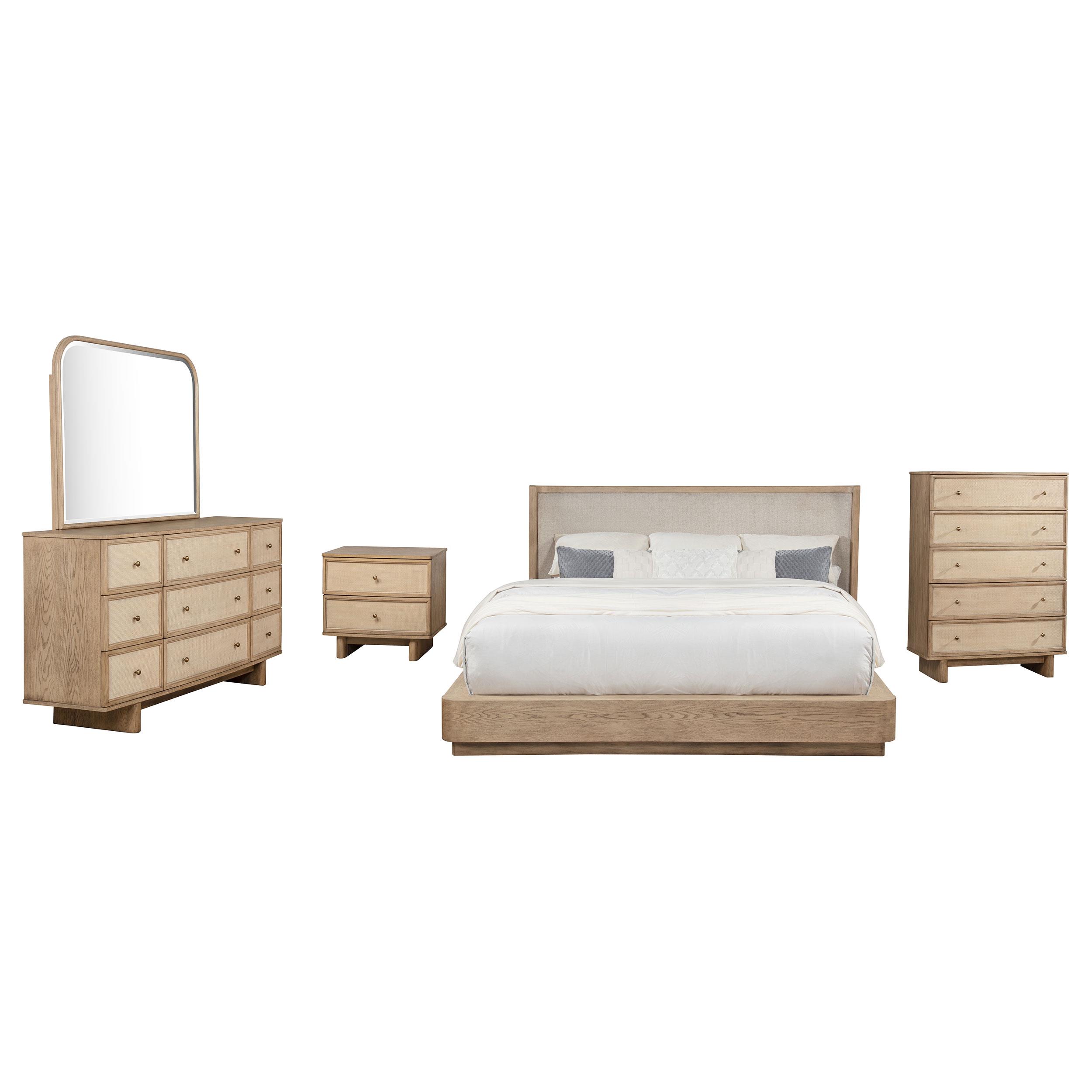 Model: 225041KW-S5 | Coaster Kailani 5-piece California King Bedroom Set Beige Oak