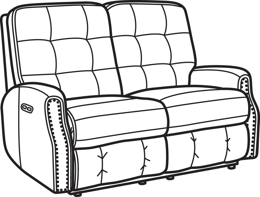 Flexsteel 388160H Devon Leather Power Reclining Loveseat with