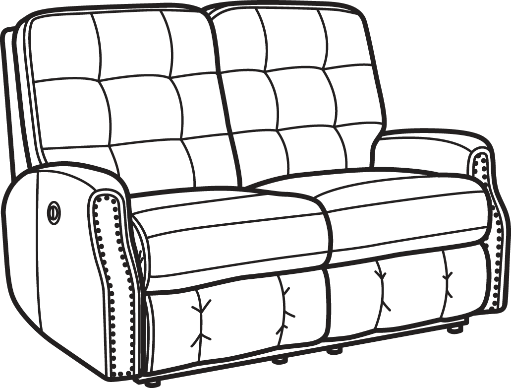 Flexsteel 388160M Devon Leather Power Reclining Loveseat with