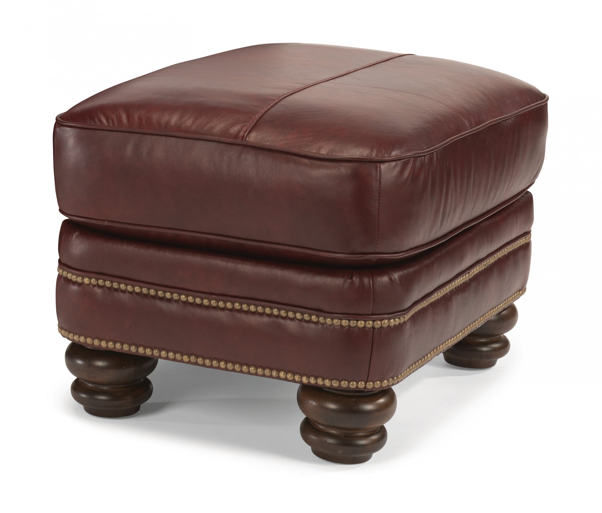 Flexsteel 779108 Bay Bridge Fabric Ottoman with Nailhead Trim7791