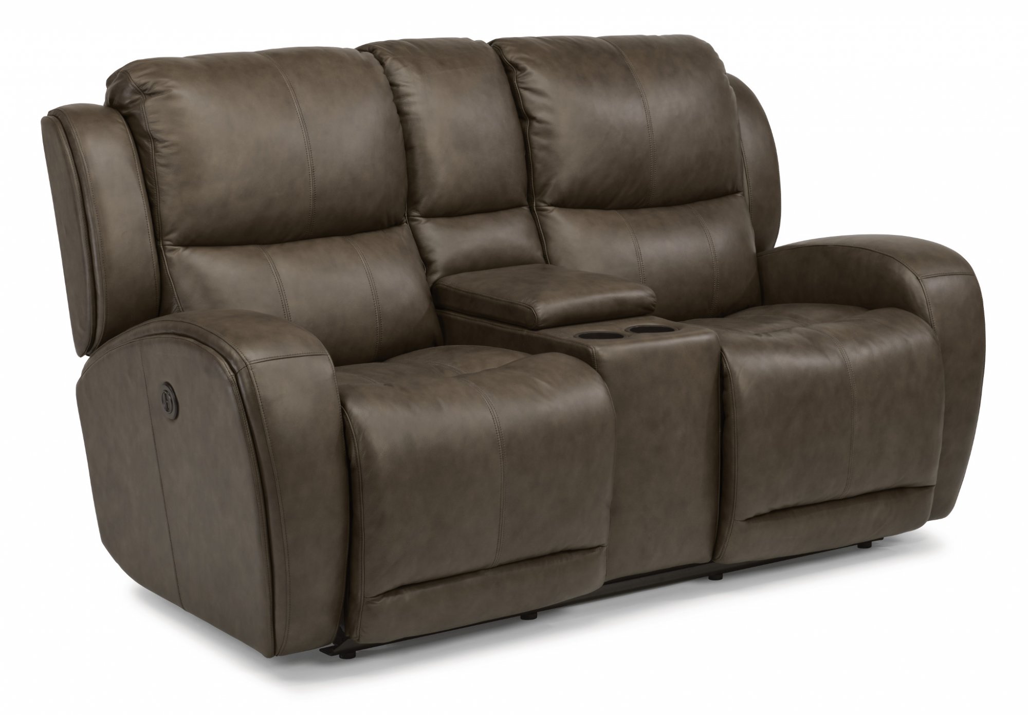 Flexsteel 1839604P Chaz Leather Power Reclining Loveseat with