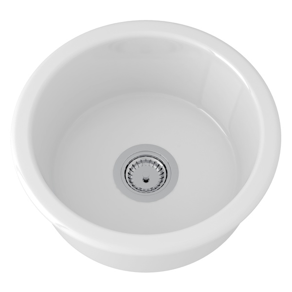 Model: 6737-63 | ROHL Allia Fireclay Round Single Bowl Bar/Food Prep Sink