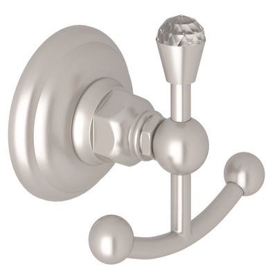 ROHL Italian Bath Swarovski® Crystal Wall Mount Double Robe Hook