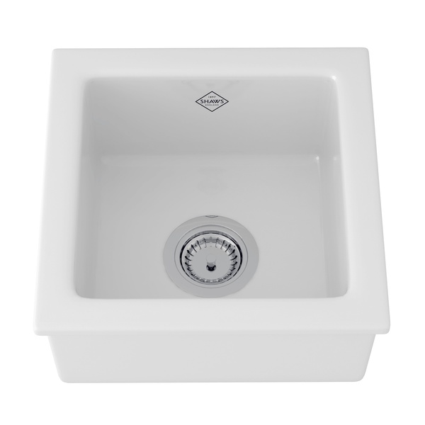 Model: RC1515WH | ROHL Shaws Original Lancaster Single Bowl Fireclay Bar/Food Prep Sink