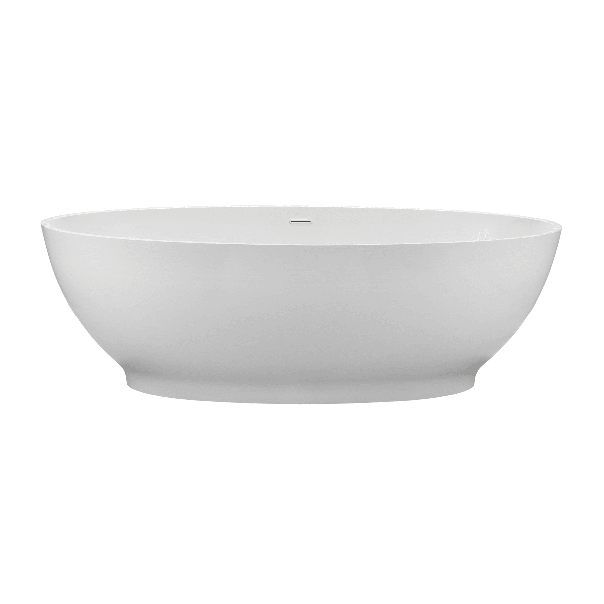 MTI Baths Watson Designer 64" Free Standing Composite Soaking Tub with Center Drain Placement and Overflow