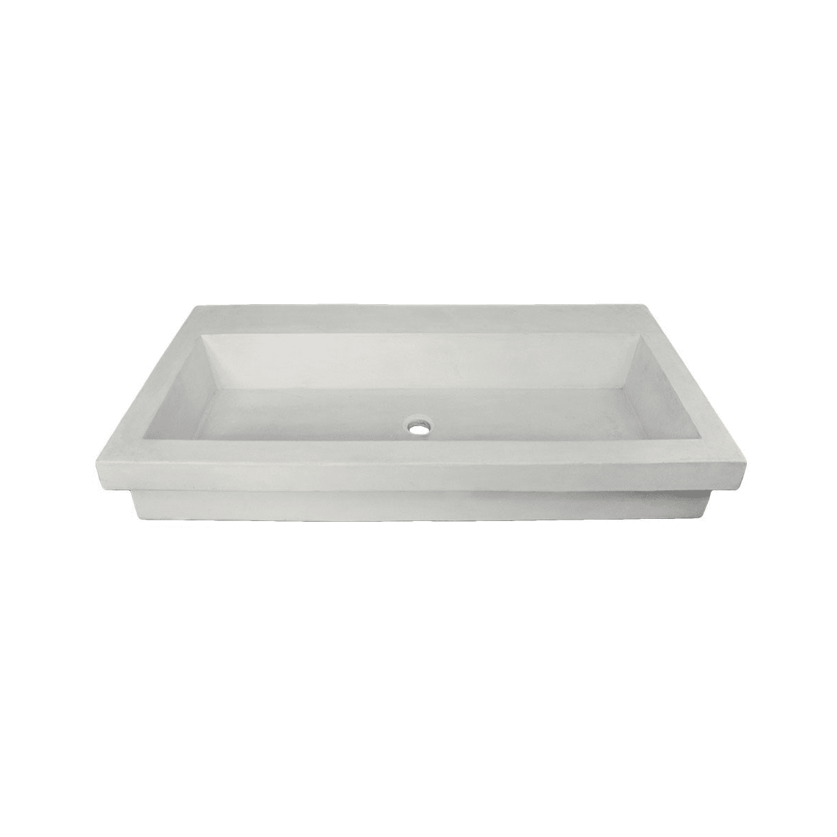 Native Trails Trough 36" NativeStone Bathroom Sink for Drop In or Undermount Installation - No Faucet Hole
