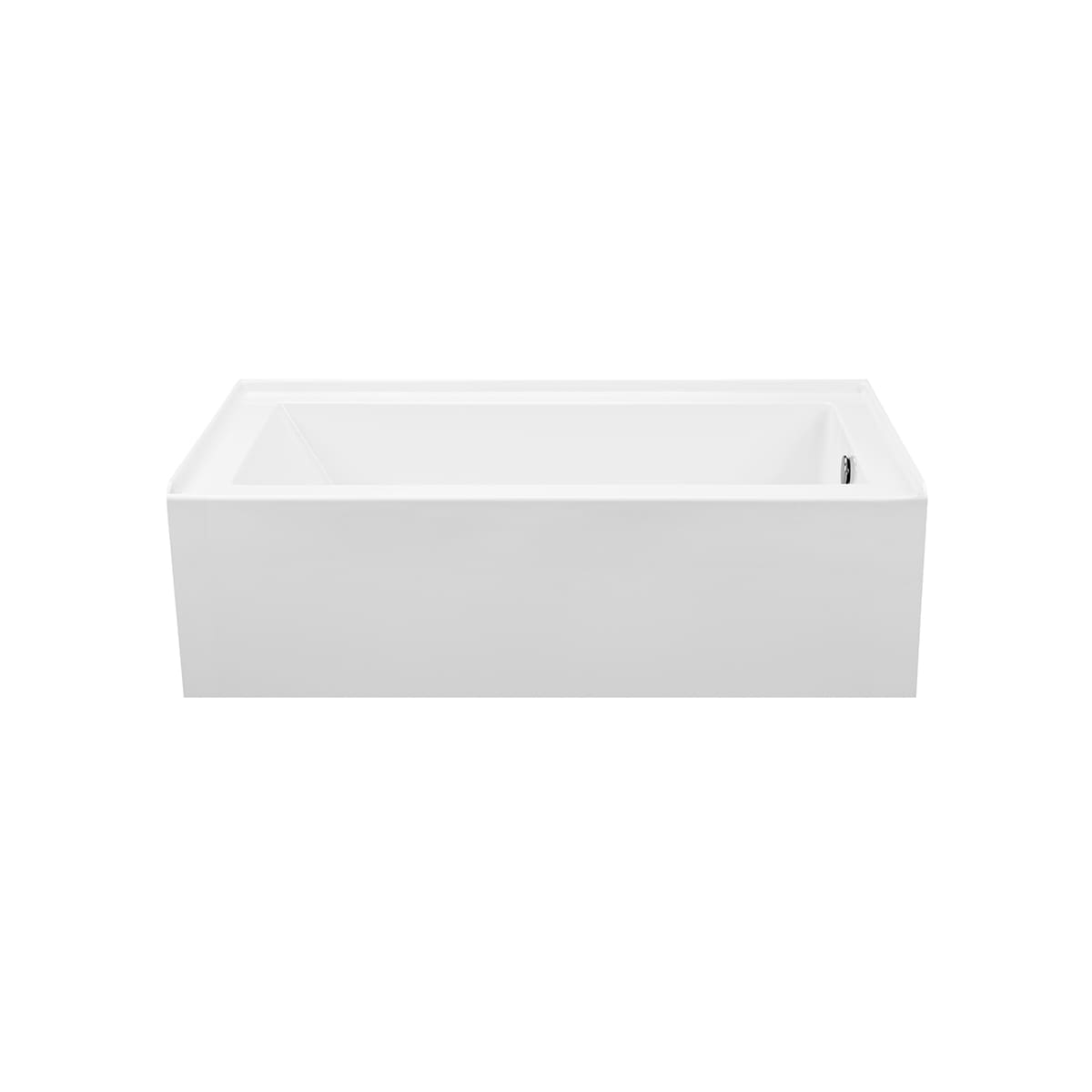 MTI Baths Cameron 4 Designer 60" Alcove Acrylic Air Massage Elite Tub with Right Drain Placement and Overflow