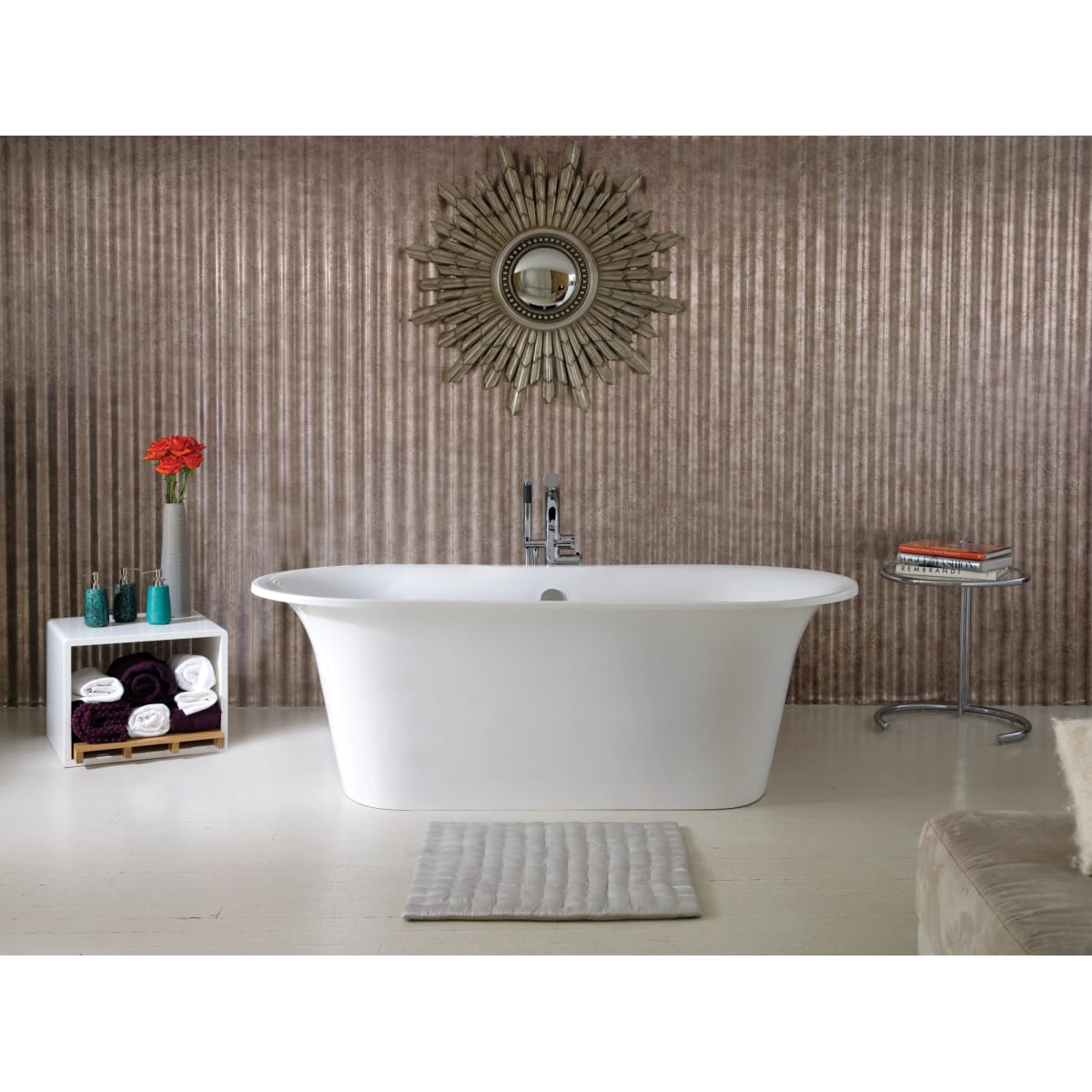 Victoria+Albert Monaco 68-5/8" Soaking Bathtub for Freestanding Installations with Center Drain