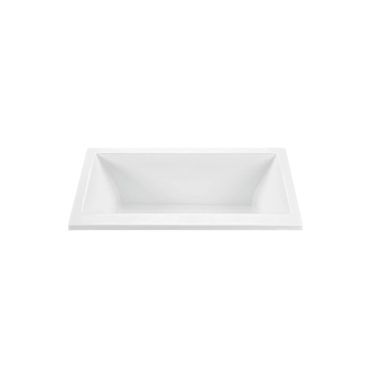 MTI Baths Kahlo 1 Designer 60" Undermount Acrylic Soaking Tub with Center Drain Placement and Overflow - with Stream Technology