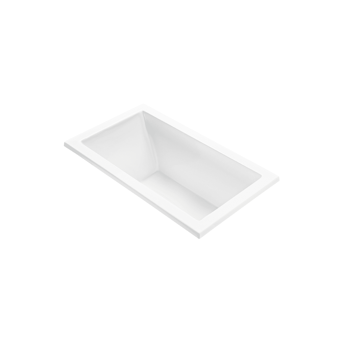MTI Baths Andrea 20 54" Undermount Acrylic Air Massage Elite and Ultra Whirlpool Tub with Chromatherapy, Reversible Drain and Overflow