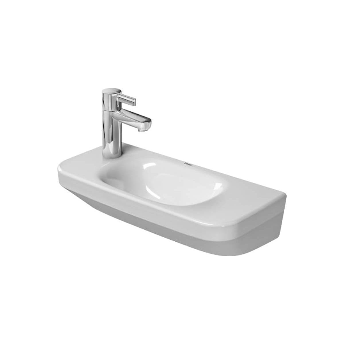 Duravit DuraStyle 19-5/8" Ceramic Wall Mounted Bathroom Sink with Single Left Side Faucet Hole