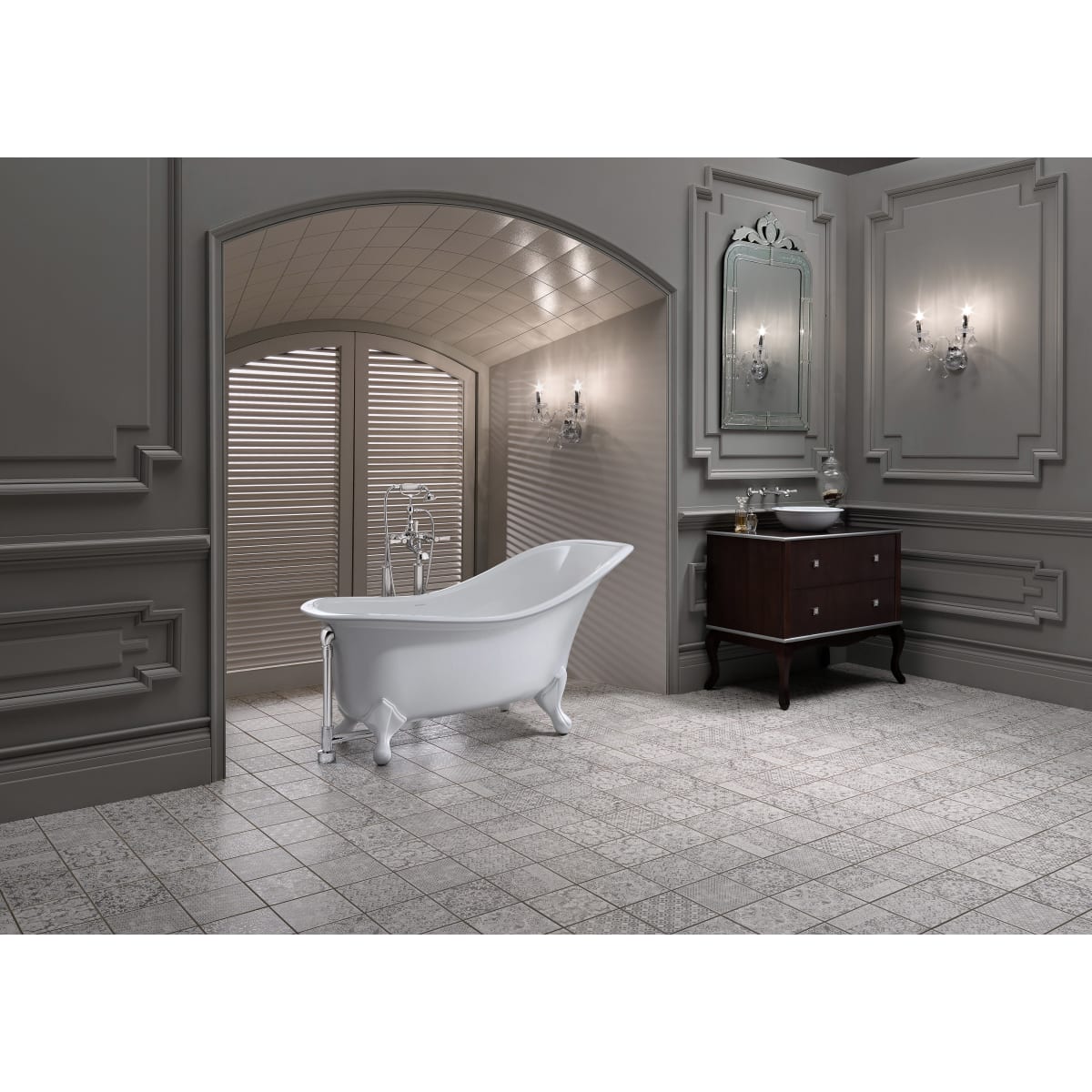 Victoria+Albert Drayton 66-3/8" Soaking Bathtub for Freestanding Installations with Reversible Drain and Overflow