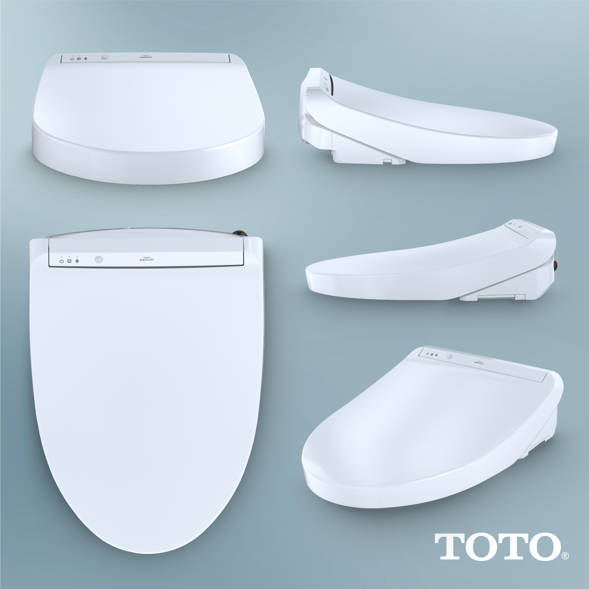 Model: SW3036R#01 | TOTO TOTO® WASHLET® K300 Electronic Bidet Toilet Seat with Instantaneous Water Heating, PREMIST and EWATER+ Wand Cleaning, Elongated, Cotton White - SW3036R#01