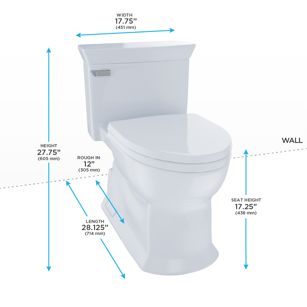 Model: MS964214CEFG#01 | TOTO TOTO® Eco Soirée® One Piece Elongated 1.28 GPF Universal Height Skirted Toilet with CEFIONTECT, Cotton White - MS964214CEFG#01