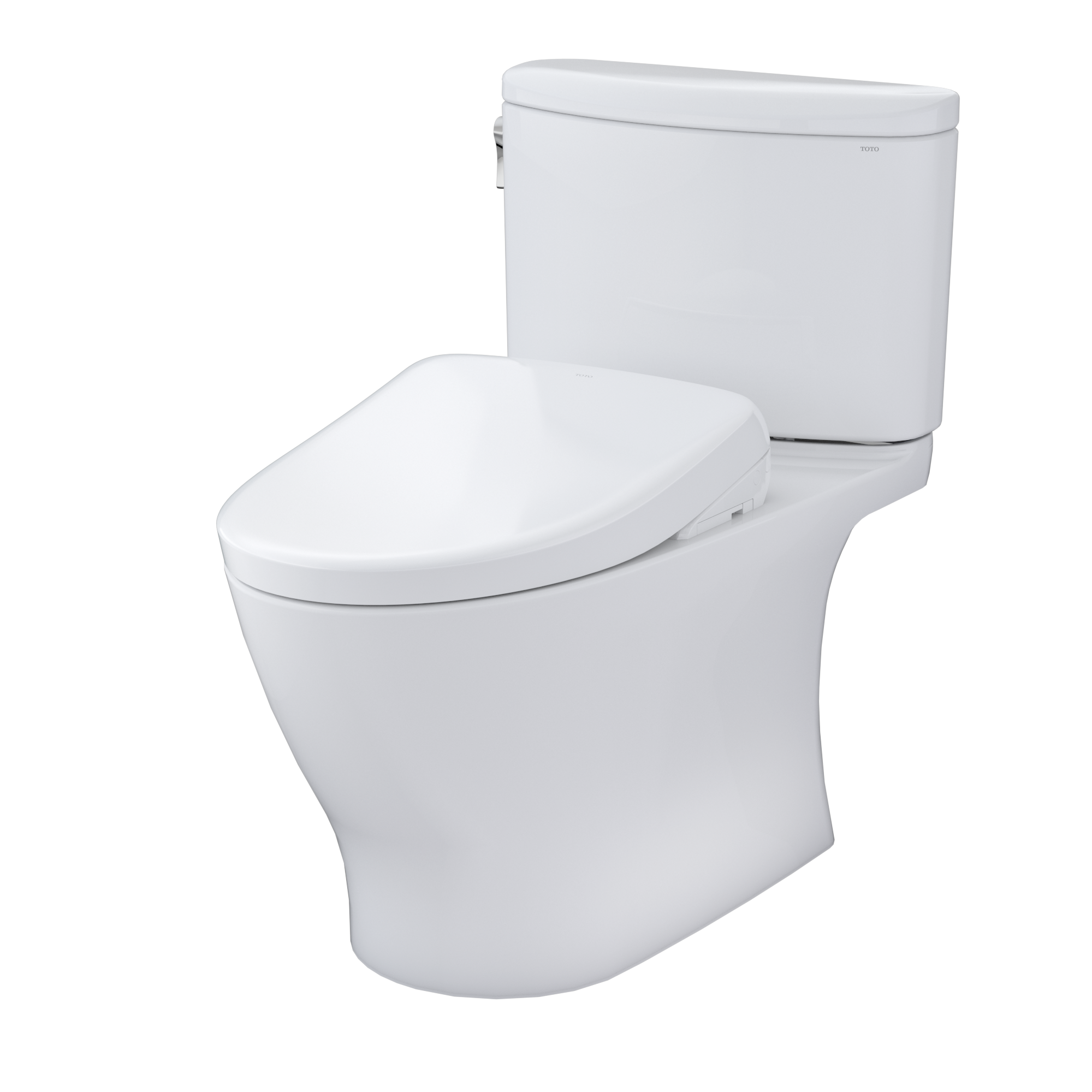 Model: MW4424726CUFG#01 | TOTO TOTO® WASHLET®+ Nexus® 1G® Two-Piece Elongated 1.0 GPF Toilet with S7 Contemporary Bidet Seat, Cotton White - MW4424726CUFG#01