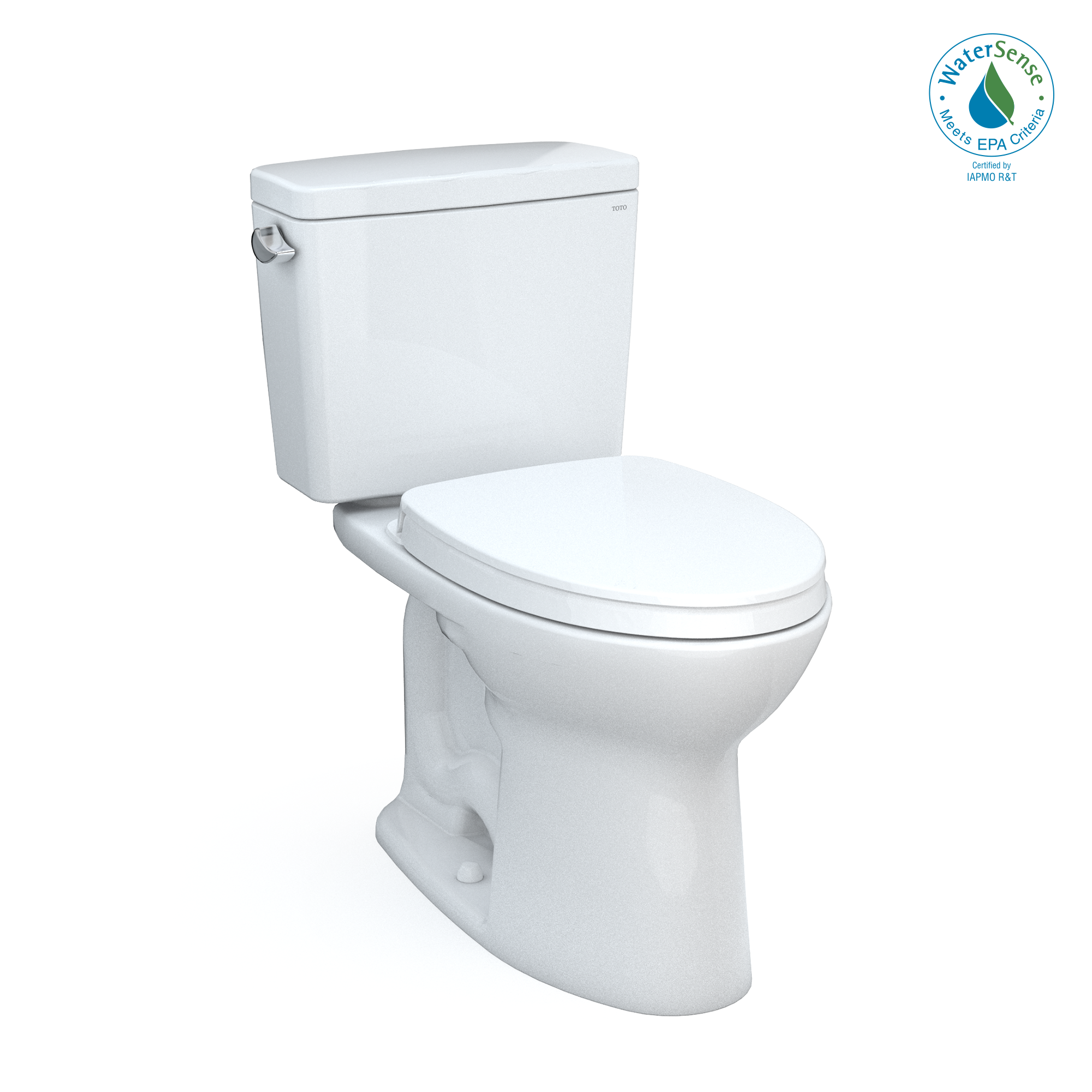 Model: MS776124CEFG#01 | TOTO TOTO® Drake® Two-Piece Elongated 1.28 GPF Universal Height TORNADO FLUSH® Toilet with CEFIONTECT® and SoftClose® Seat, WASHLET®+ Ready, Cotton White - MS776124CEFG#01