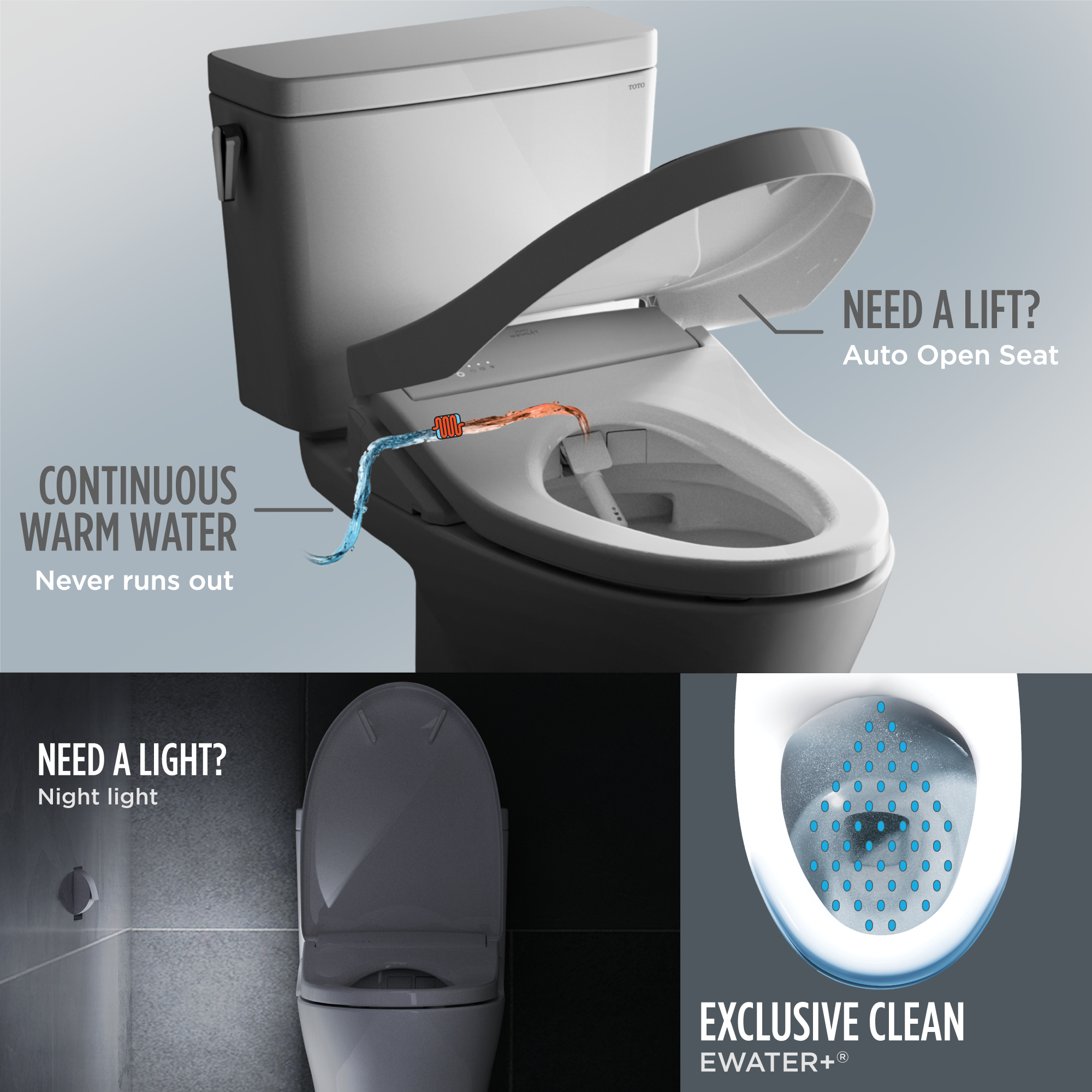 Model: MW6044736CEFG#01 | TOTO TOTO® WASHLET®+ UltraMax® II One-Piece Elongated 1.28 GPF Toilet and WASHLET®+ S7A Contemporary Bidet Seat, Cotton White - MW6044736CEFG#01