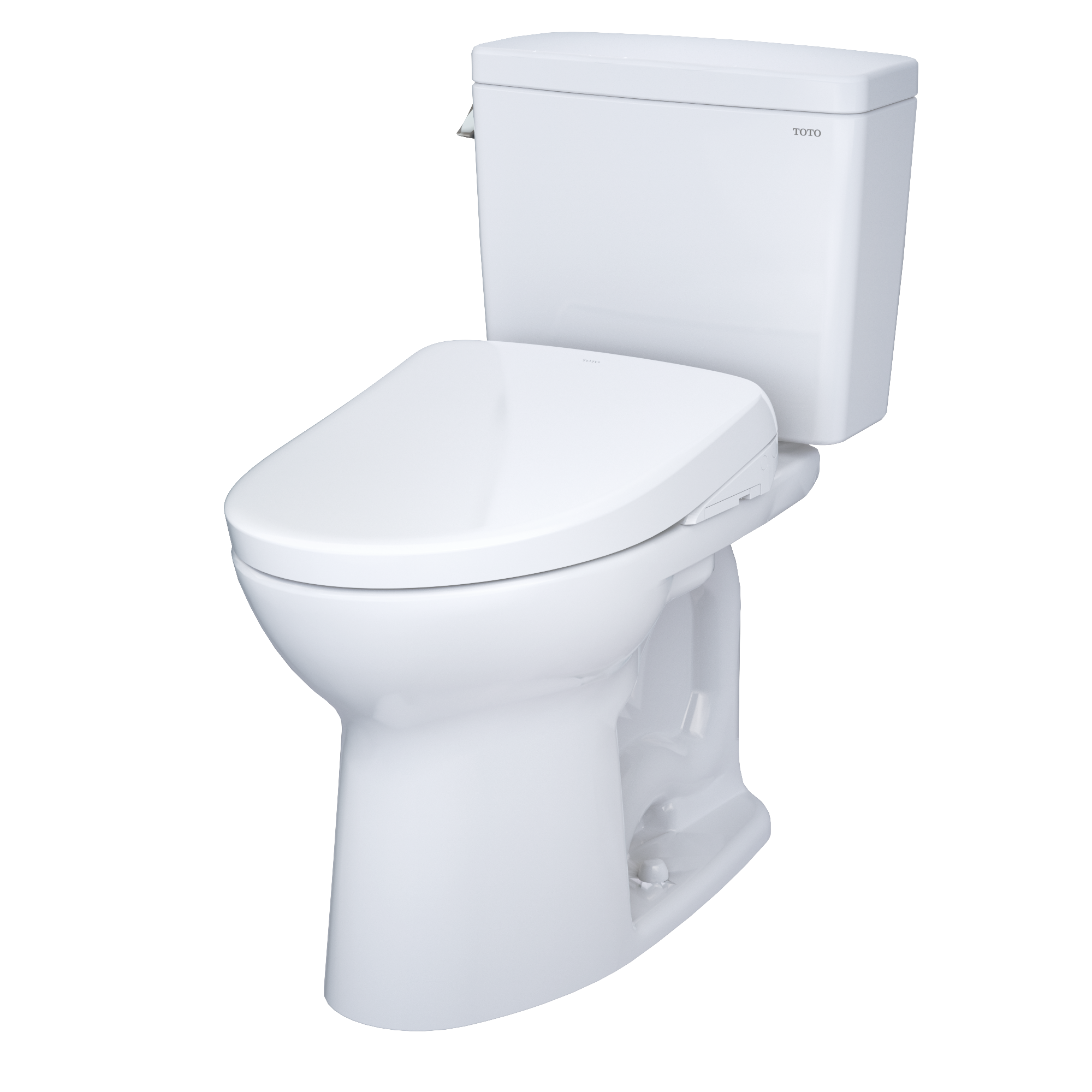 Model: MW7764736CEFGA.10#01 | TOTO TOTO® Drake® WASHLET®+ Two-Piece Elongated 1.28 GPF Universal Height TORNADO FLUSH® Toilet and S7A Contemporary Bidet Seat with Auto Flush, 10 Inch Rough-In, Cotton White - MW7764736CEFGA.10#01