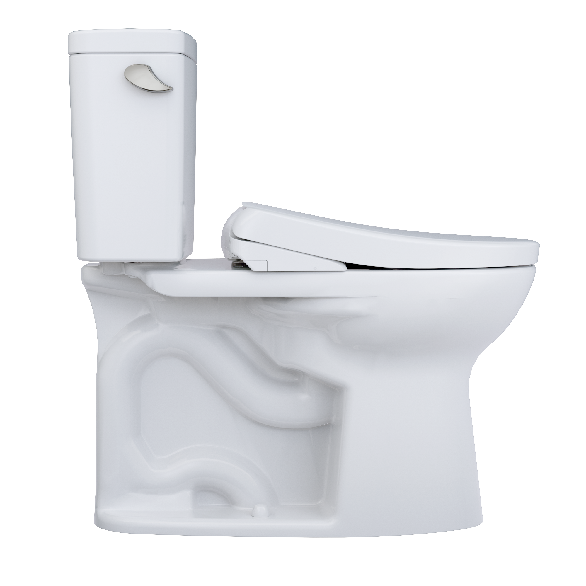 Model: MW7764726CEFG#01 | TOTO TOTO® Drake® WASHLET®+ Two-Piece Elongated 1.28 GPF Universal Height TORNADO FLUSH® Toilet with S7 Contemporary Bidet Seat, Cotton White - MW7764726CEFG#01
