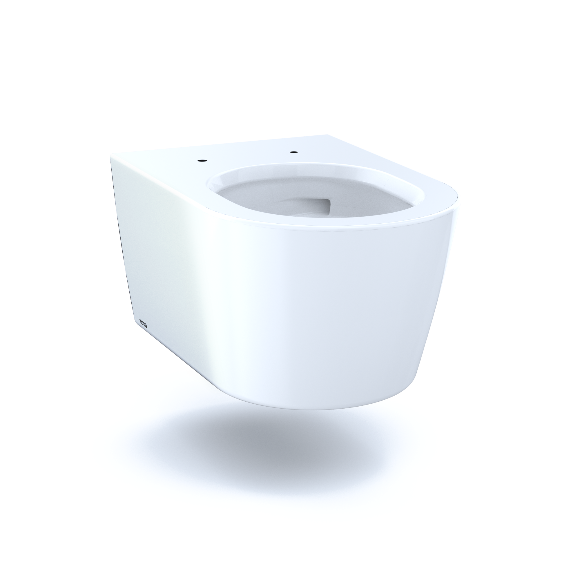 Model: CT447CFG#01 | TOTO TOTO® RP Wall-Hung Contemporary D-Shape Dual Flush 1.28 and 0.9 GPF Toilet with CEFIONTECT®, Cotton White - CT447CFG#01