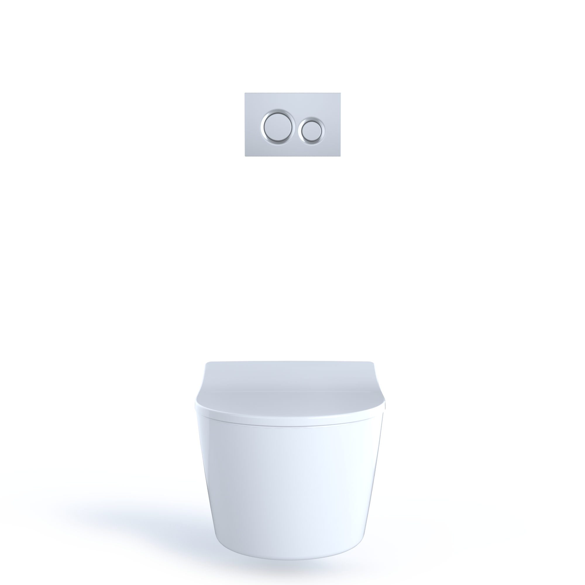 Model: CT447CFG#01 | TOTO TOTO® RP Wall-Hung Contemporary D-Shape Dual Flush 1.28 and 0.9 GPF Toilet with CEFIONTECT®, Cotton White - CT447CFG#01