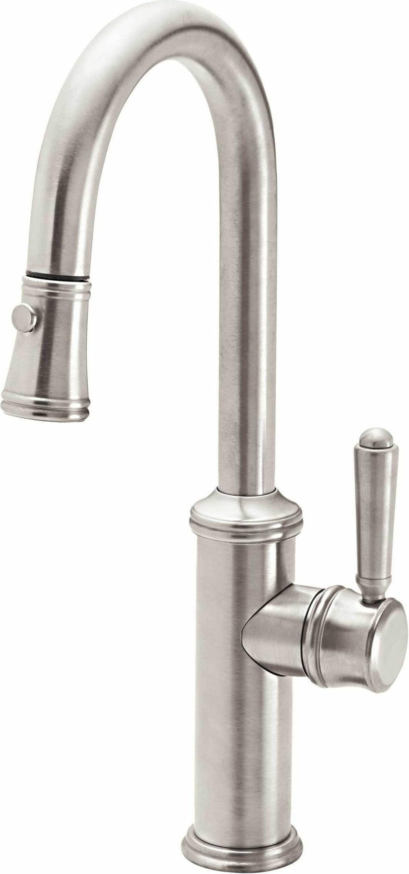 California Faucets Davoli Pull-Down Prep/Bar Faucet with Button Sprayer