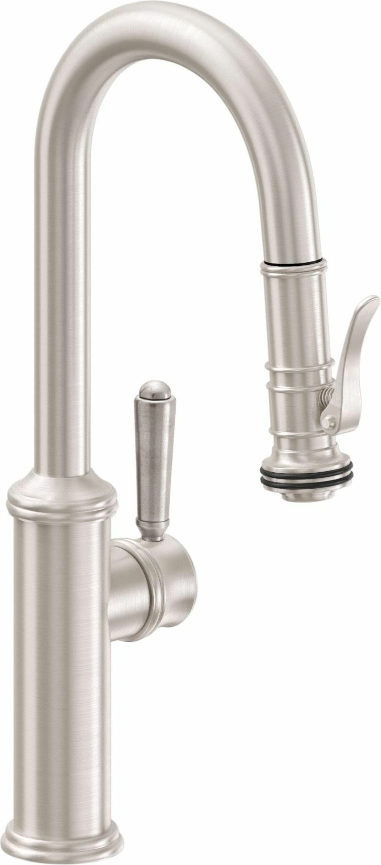 California Faucets Davoli Pull-Down Prep/Bar Faucet with Squeeze Sprayer