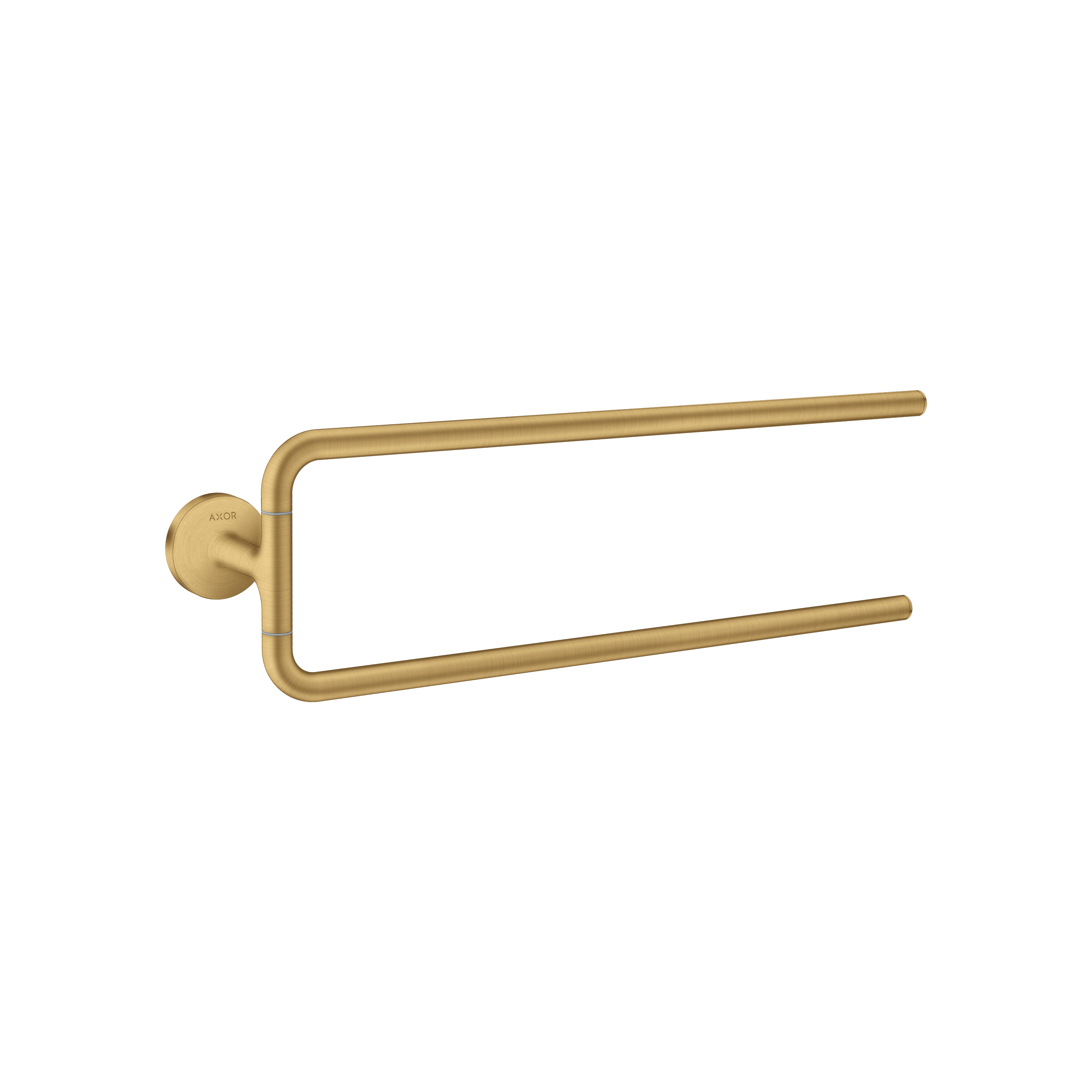 Axor Universal Circular Double Towel Bar, 20" in Brushed Gold Optic