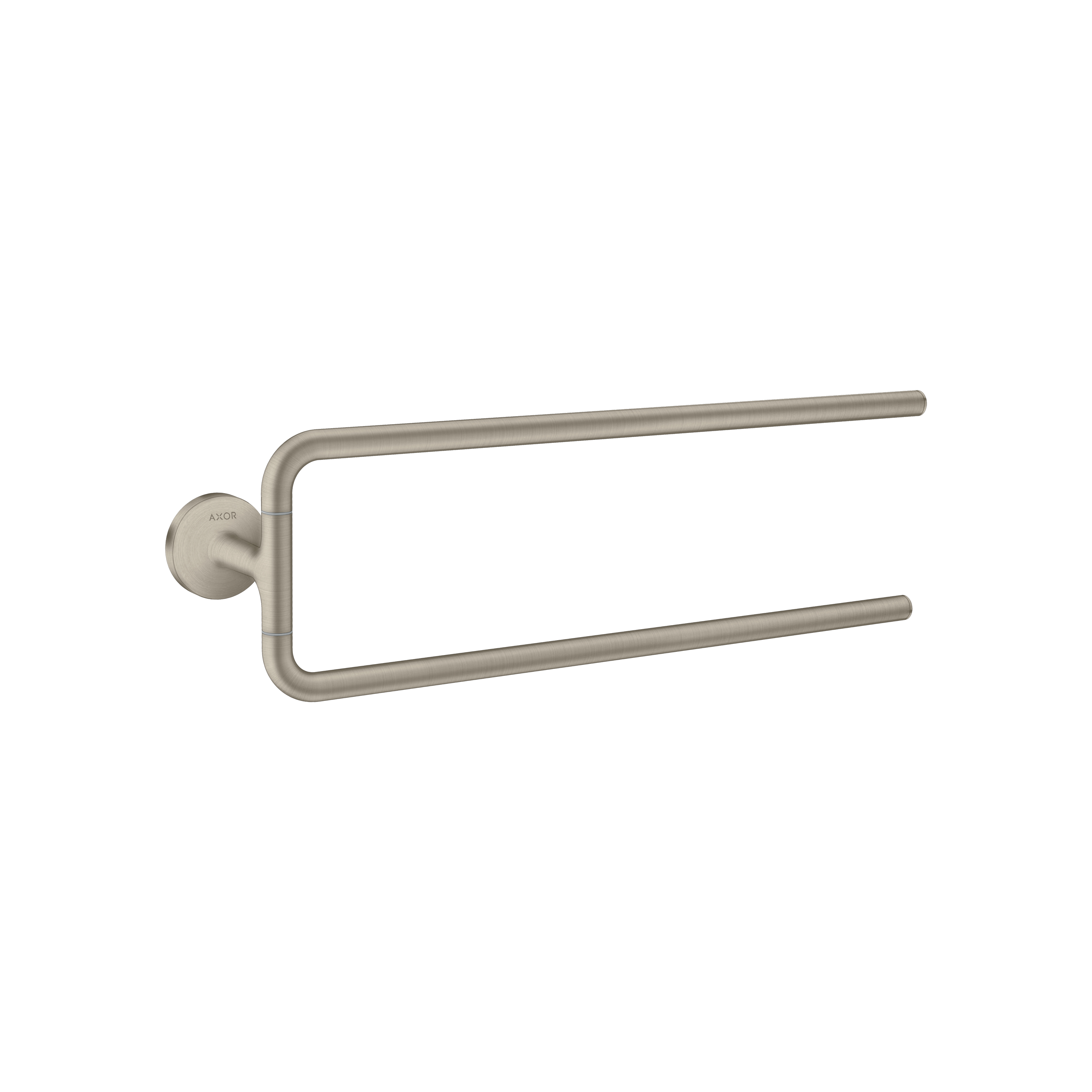 Axor Universal Circular Double Towel Bar, 20" in Brushed Nickel