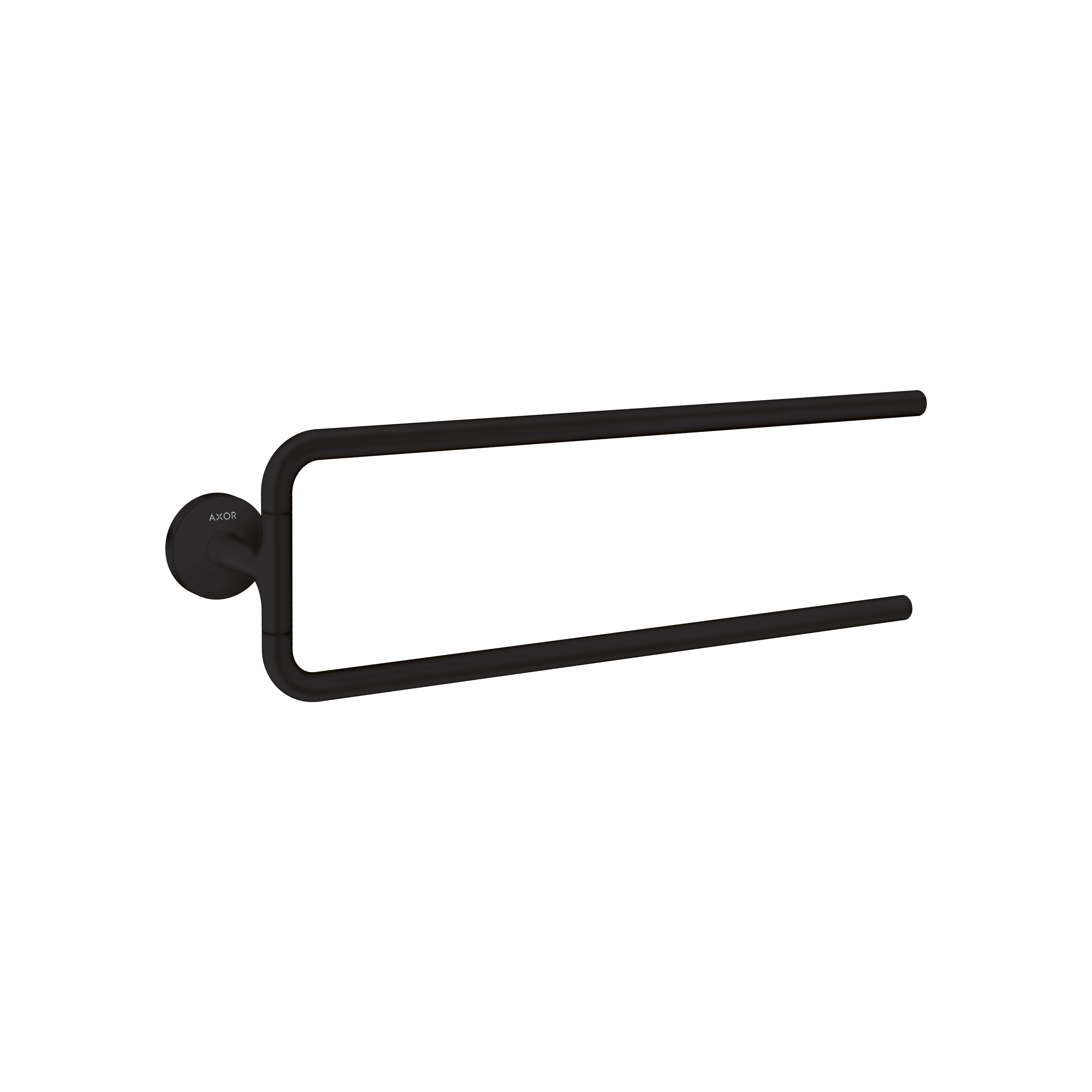 Axor Universal Circular Double Towel Bar, 20" in Matte Black