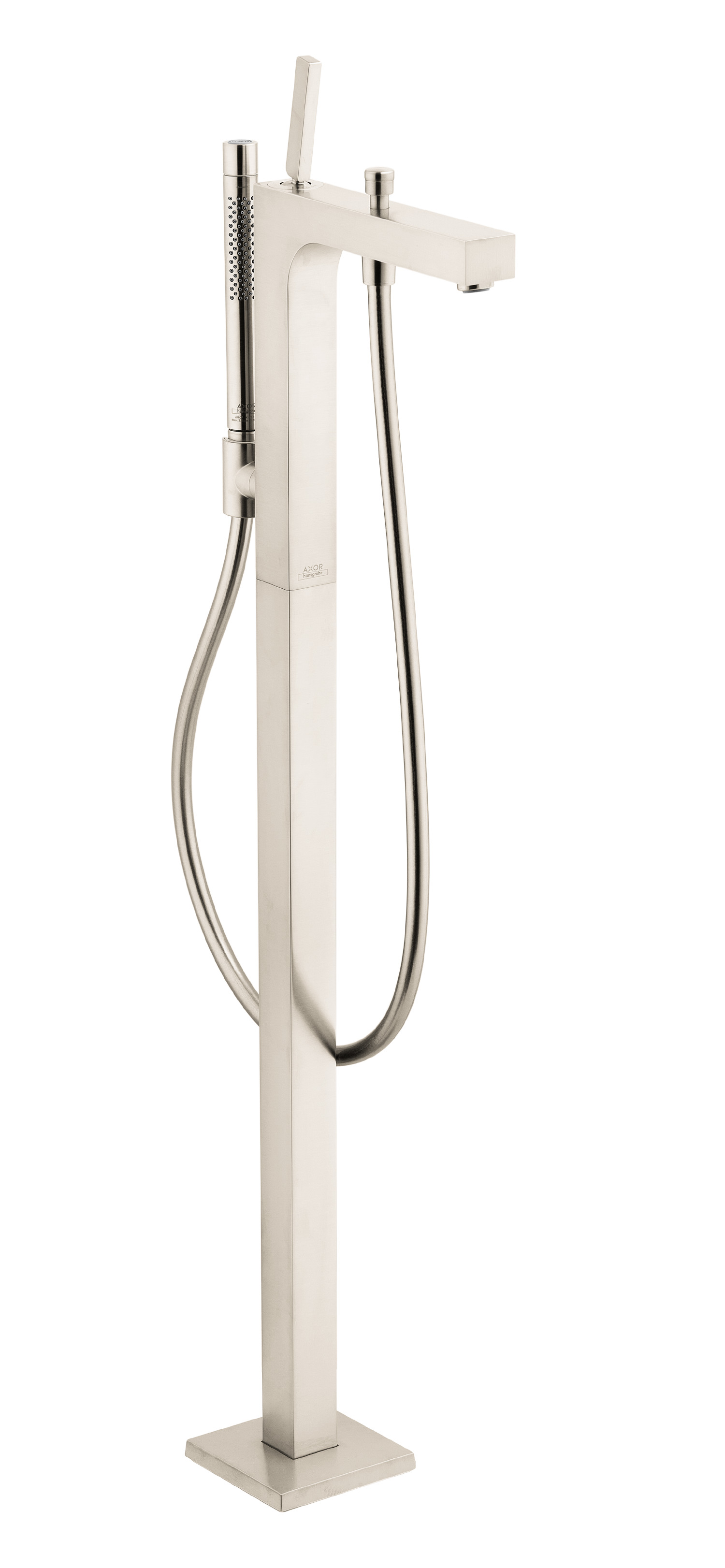 Axor Citterio Freestanding Tub Filler Trim with 1.75 GPM Handshower in Brushed Nickel