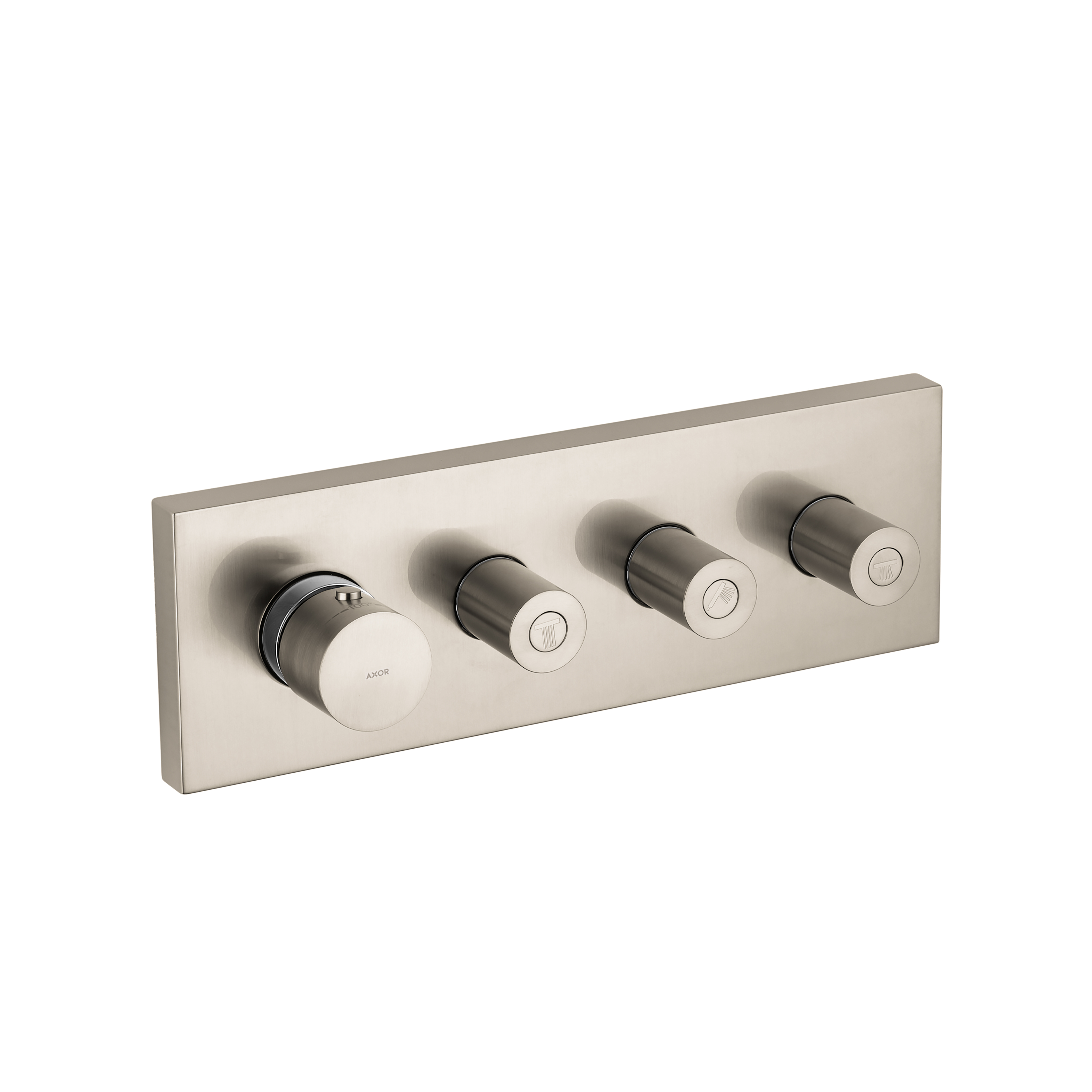 Axor ShowerSolutions Thermostatic Module Trim 15" x 5" for 3 Functions in Brushed Nickel