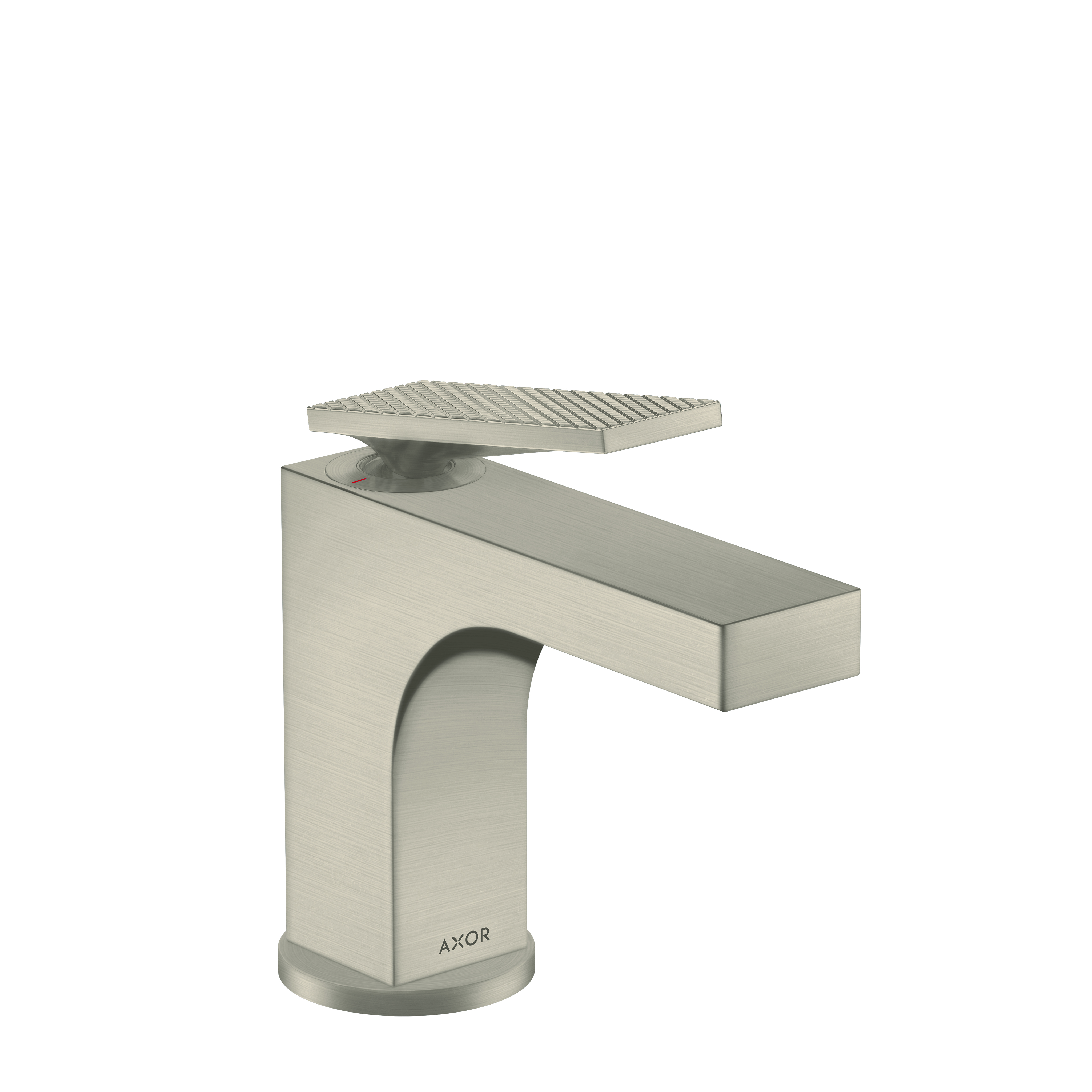 Axor Citterio Single-Hole Faucet 90 with Pop-Up Drain- Rhombic Cut, 1.2 GPM in Brushed Nickel