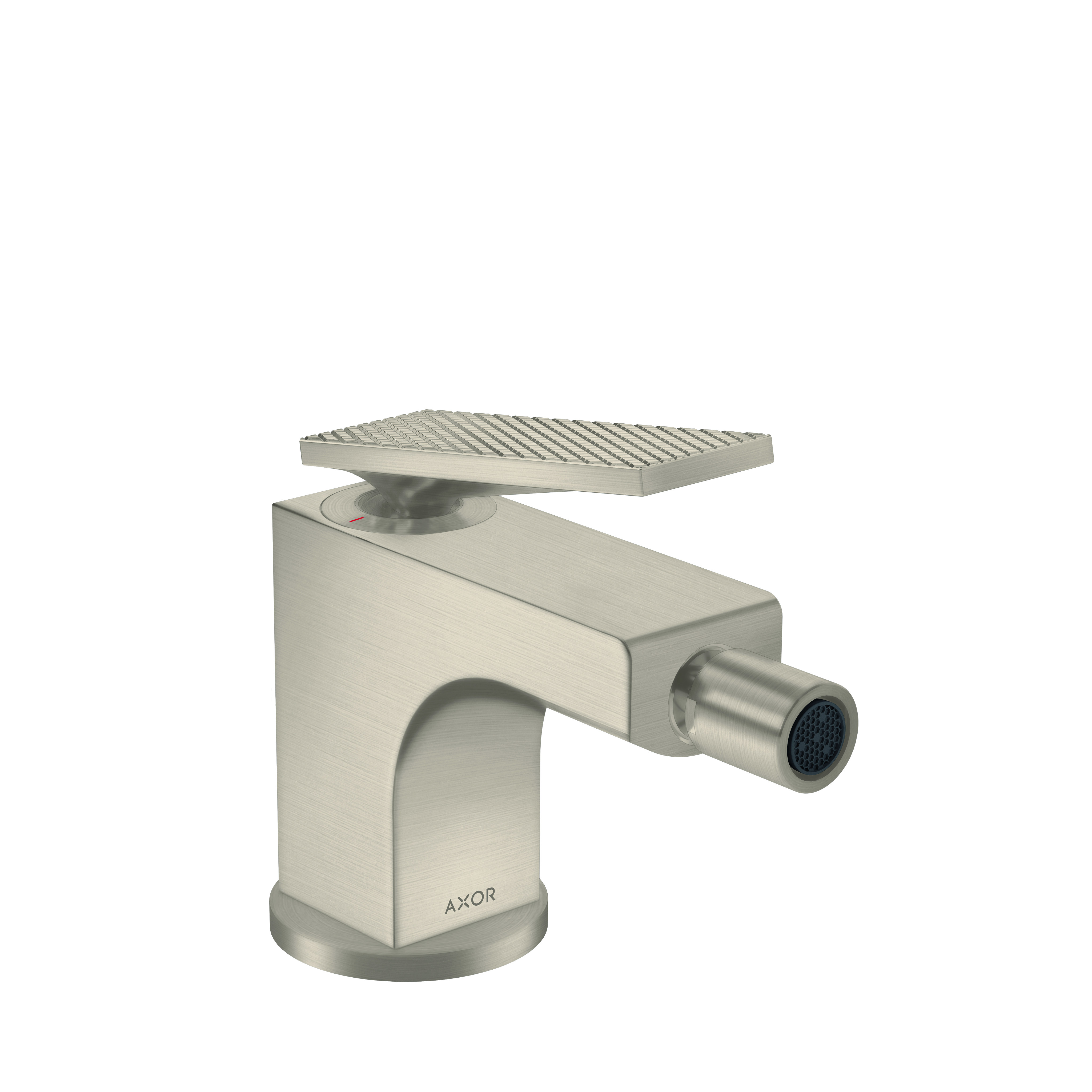 Axor Citterio Single-Hole Bidet Faucet with Pop-Up Drain- Rhombic Cut, 1.5 GPM in Brushed Nickel