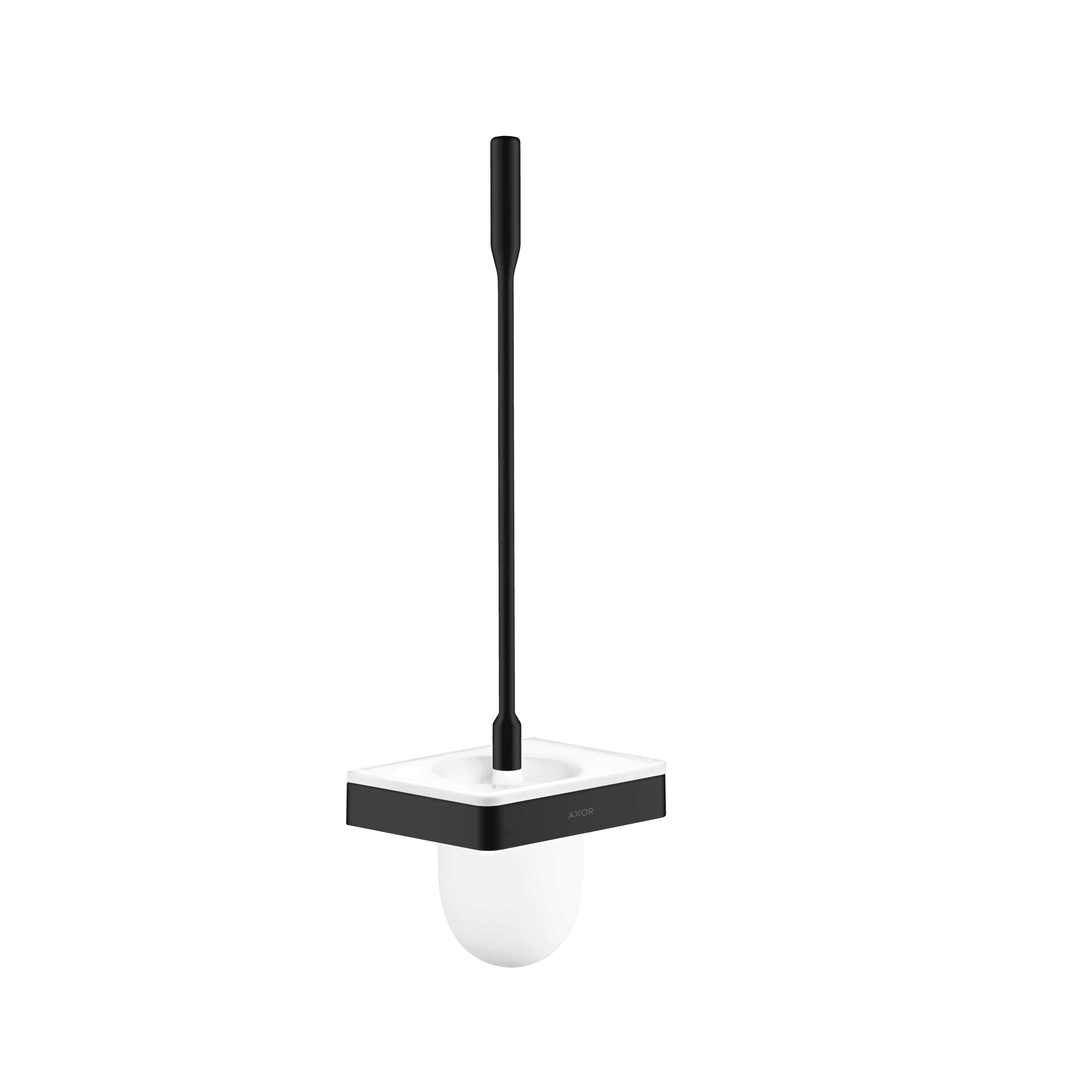 Axor Universal SoftSquare Toilet Brush with Holder, Wall-Mounted in Matte Black