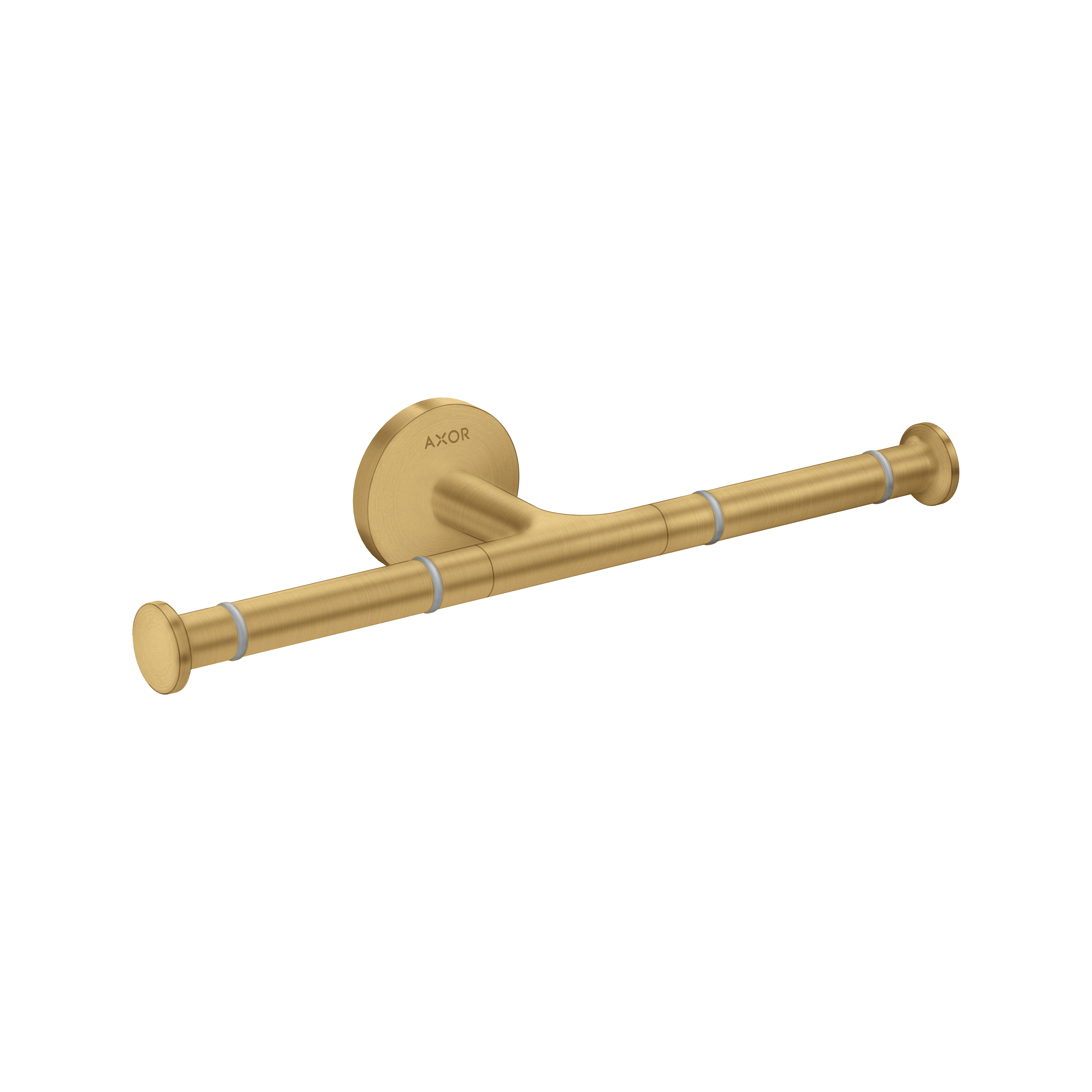 Axor Universal Circular Double Toilet Paper Holder in Brushed Gold Optic