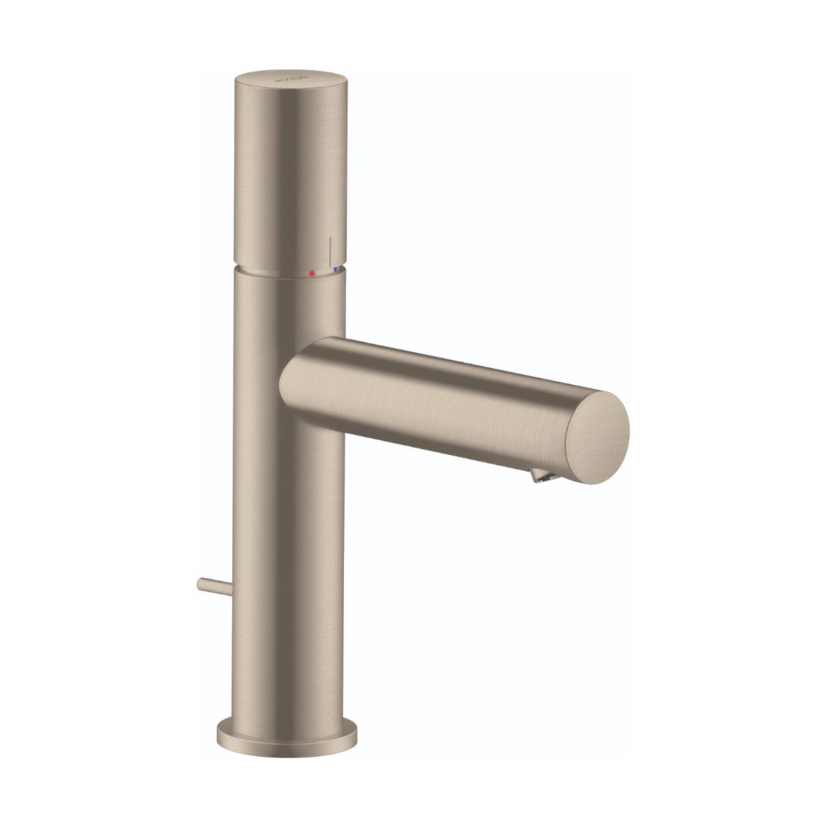 Axor Uno Single-Hole Faucet 110 with Zero Handle and Pop-Up Drain, 1.2 GPM in Brushed Nickel