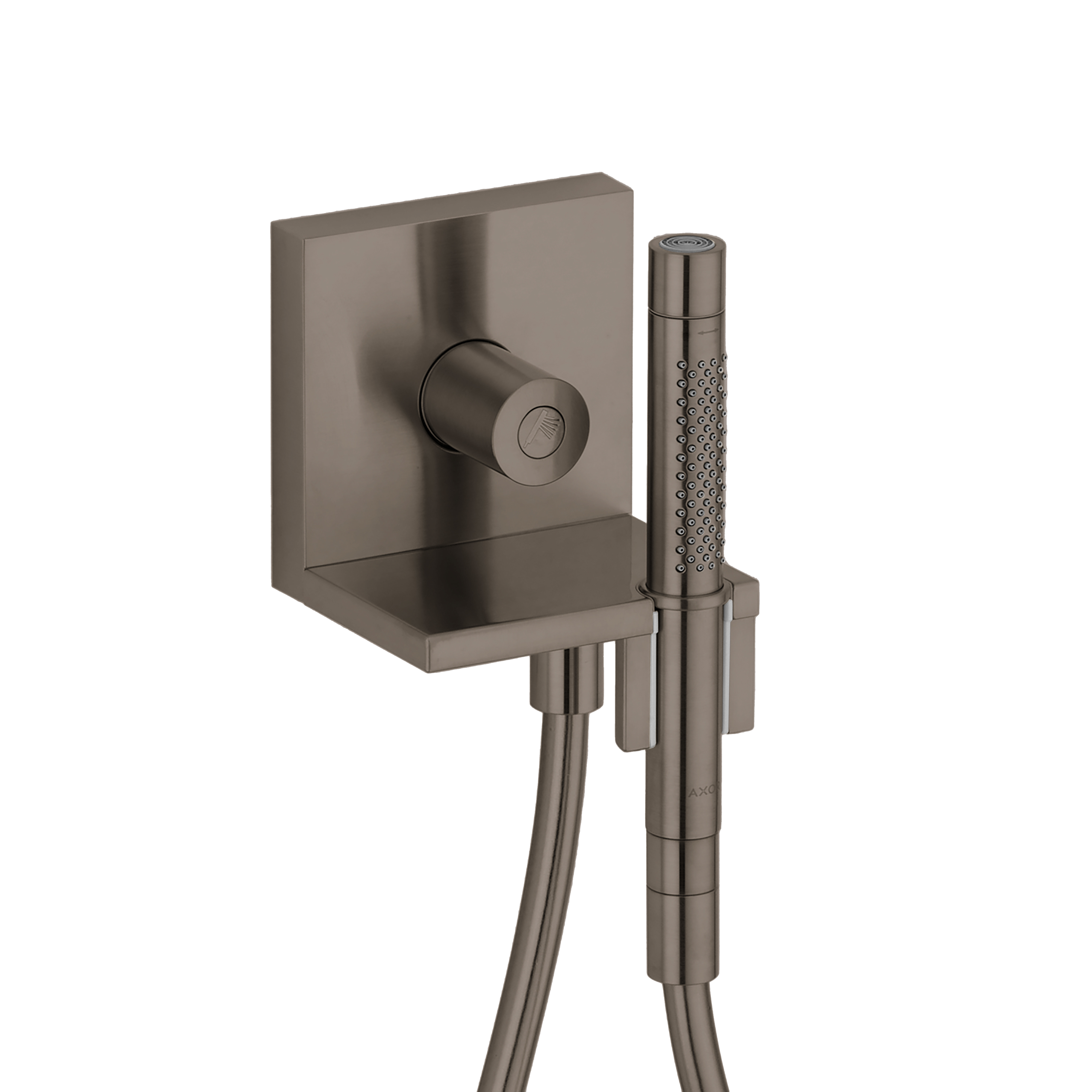 Axor ShowerSolutions Handshower Module Trim 5" x 5", 1.75 GPM in Brushed Black Chrome