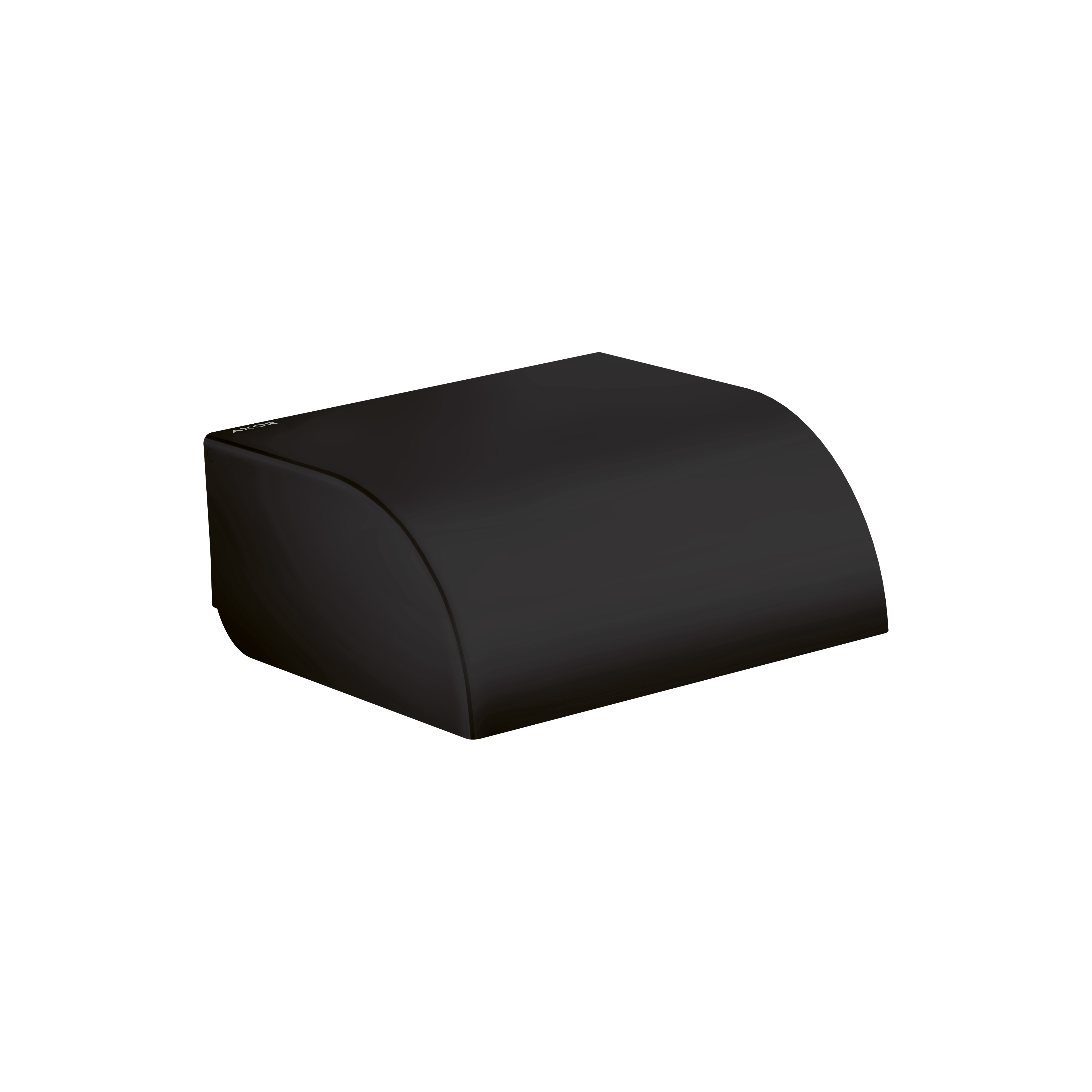 Axor Universal Circular Roll Holder with Cover in Matte Black