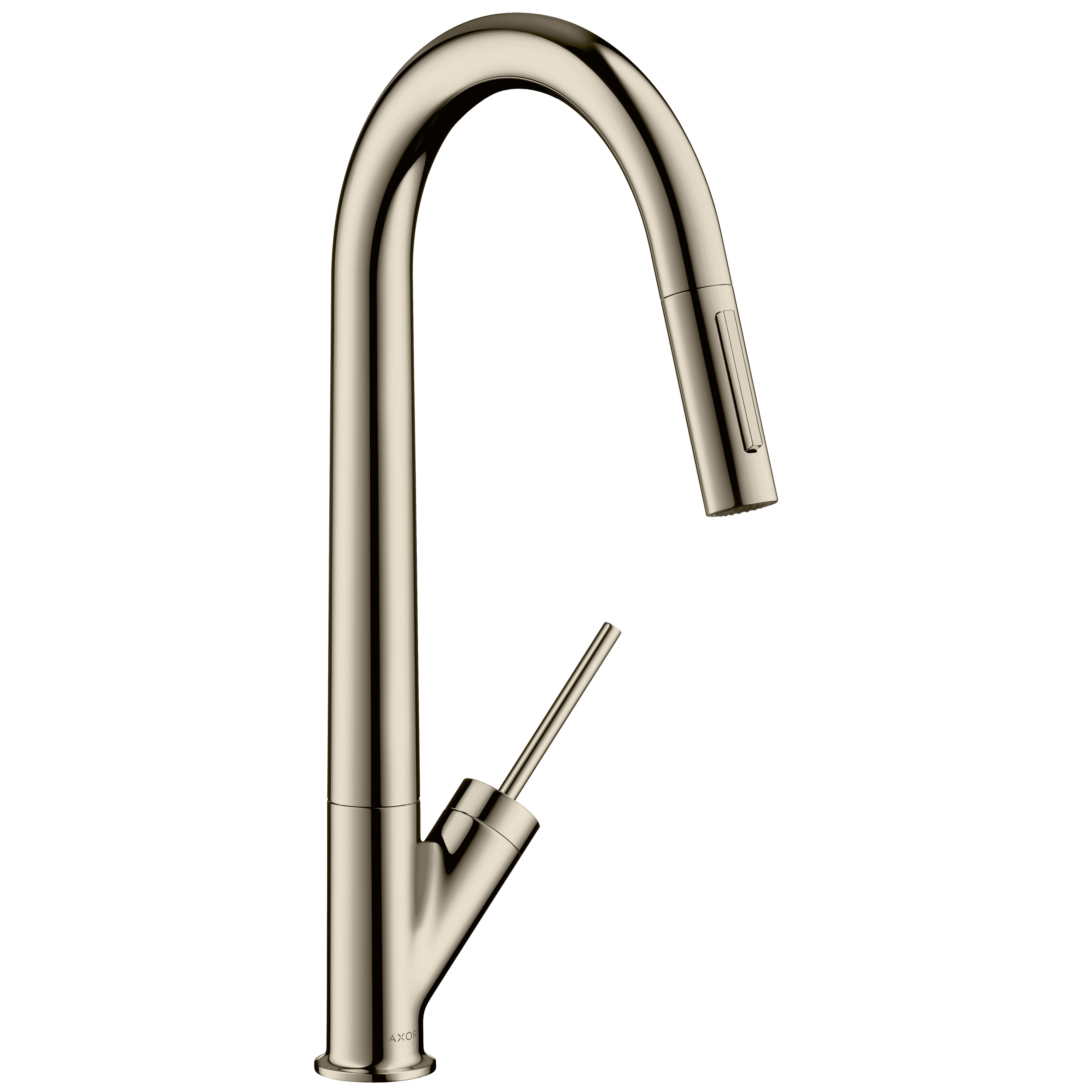 Axor Starck HighArc Kitchen Faucet 2-Spray Pull-Down, 1.75 GPM in Polished Nickel