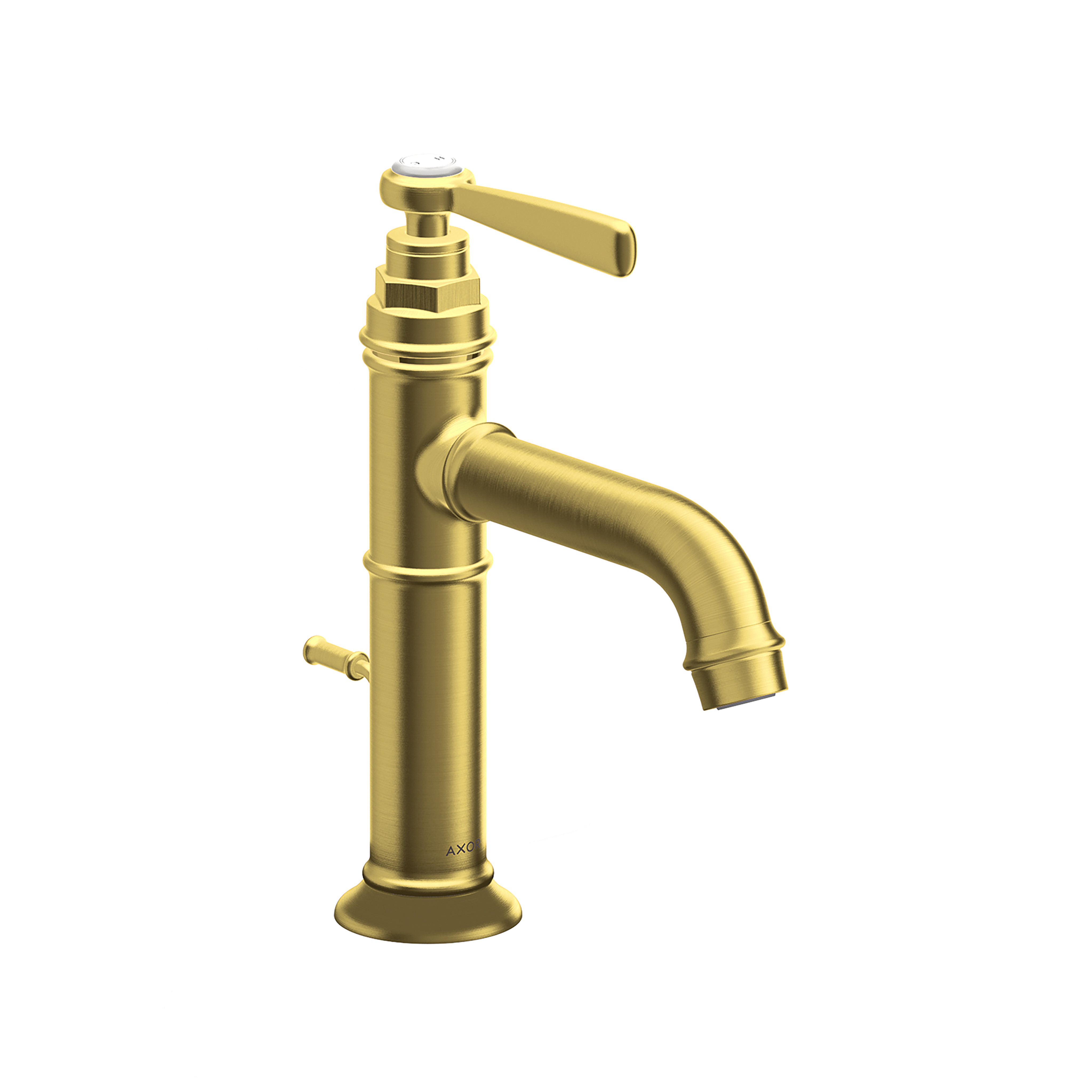 Axor Montreux Single-Hole Faucet 100 with Pop-Up Drain, 1.2 GPM in Brushed Gold Optic