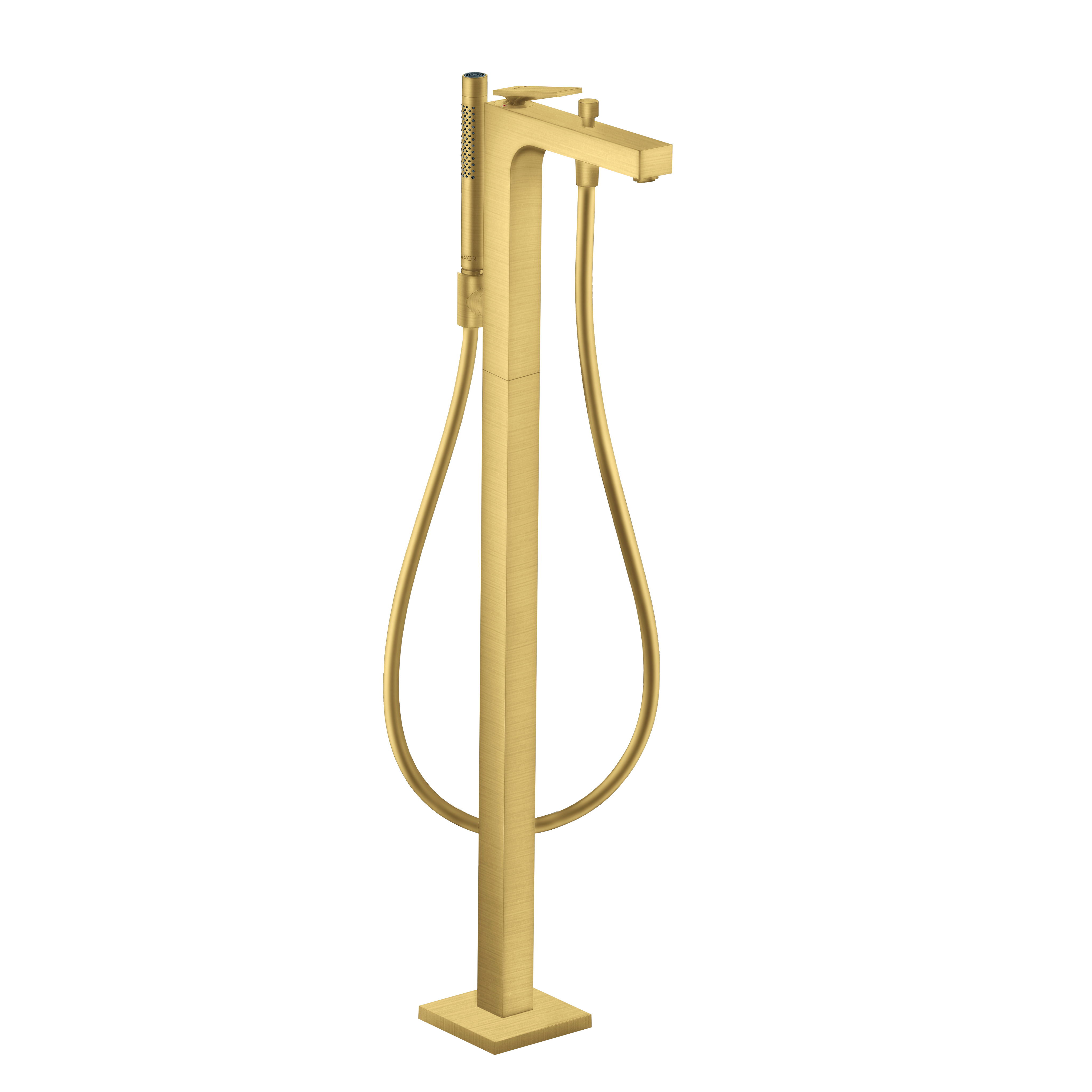 Axor Citterio Freestanding Tub Filler Trim with 1.75 GPM Handshower in Brushed Gold Optic