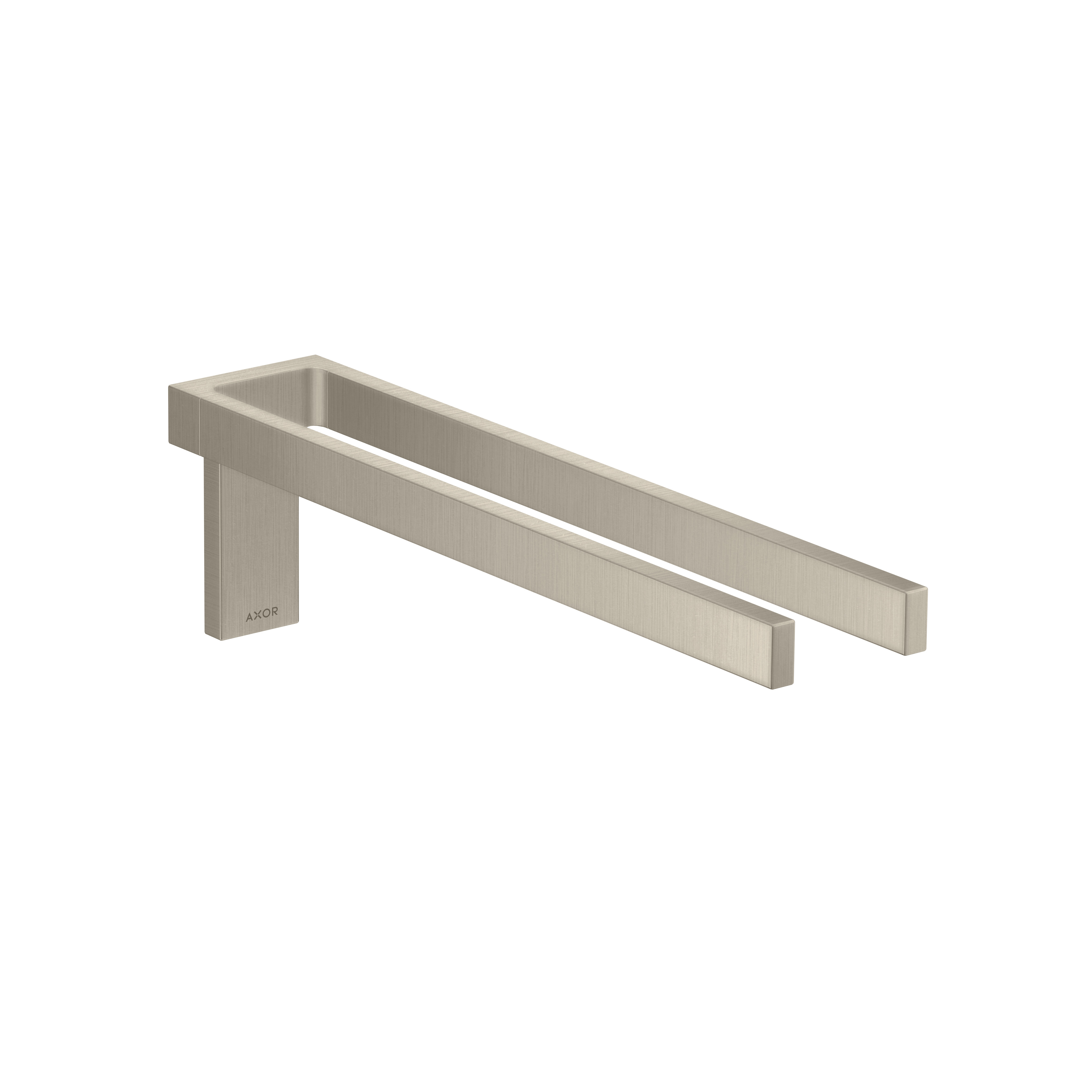 Axor Universal Rectangular Towel Holder Twin-Handle in Brushed Nickel