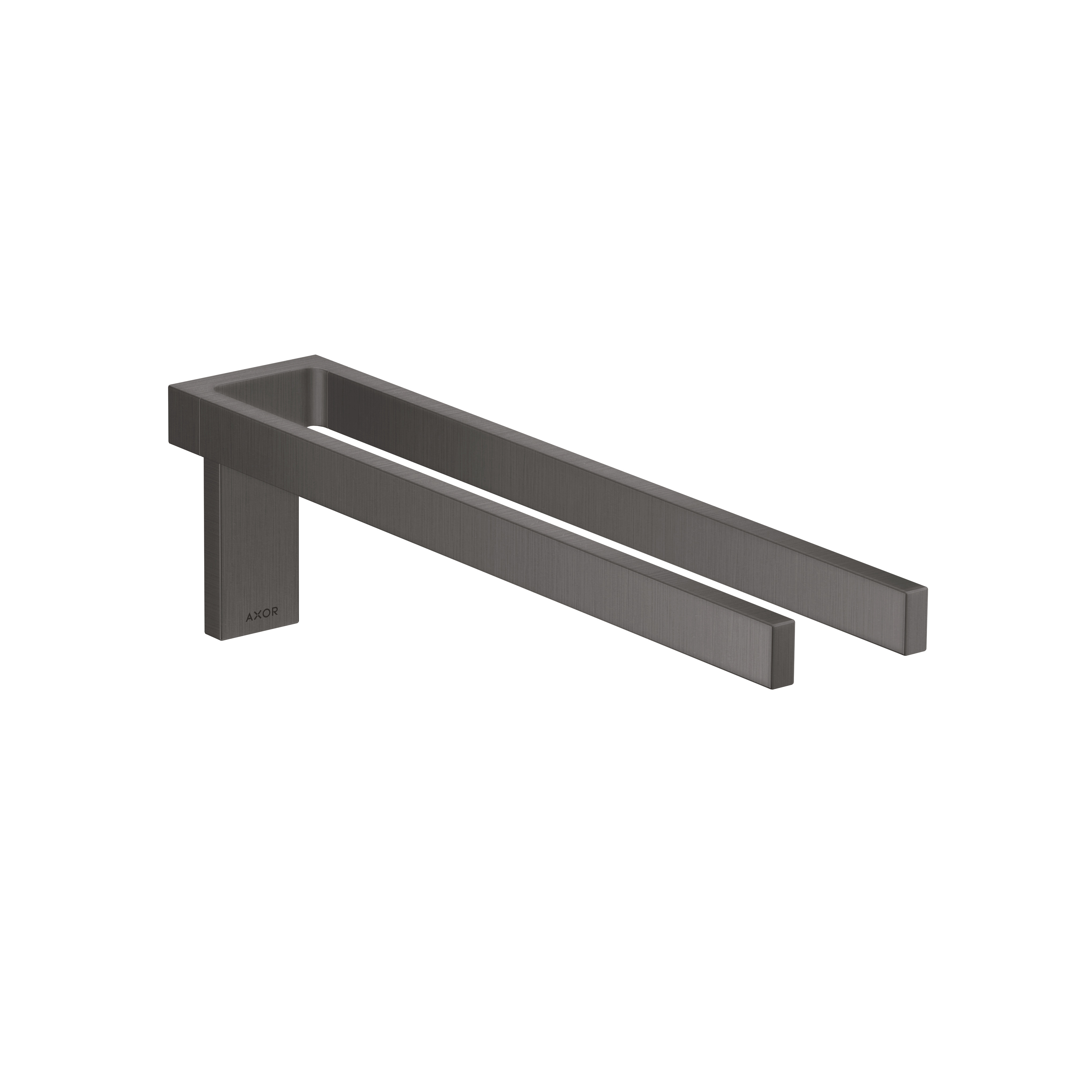 Axor Universal Rectangular Towel Holder Twin-Handle in Brushed Black Chrome