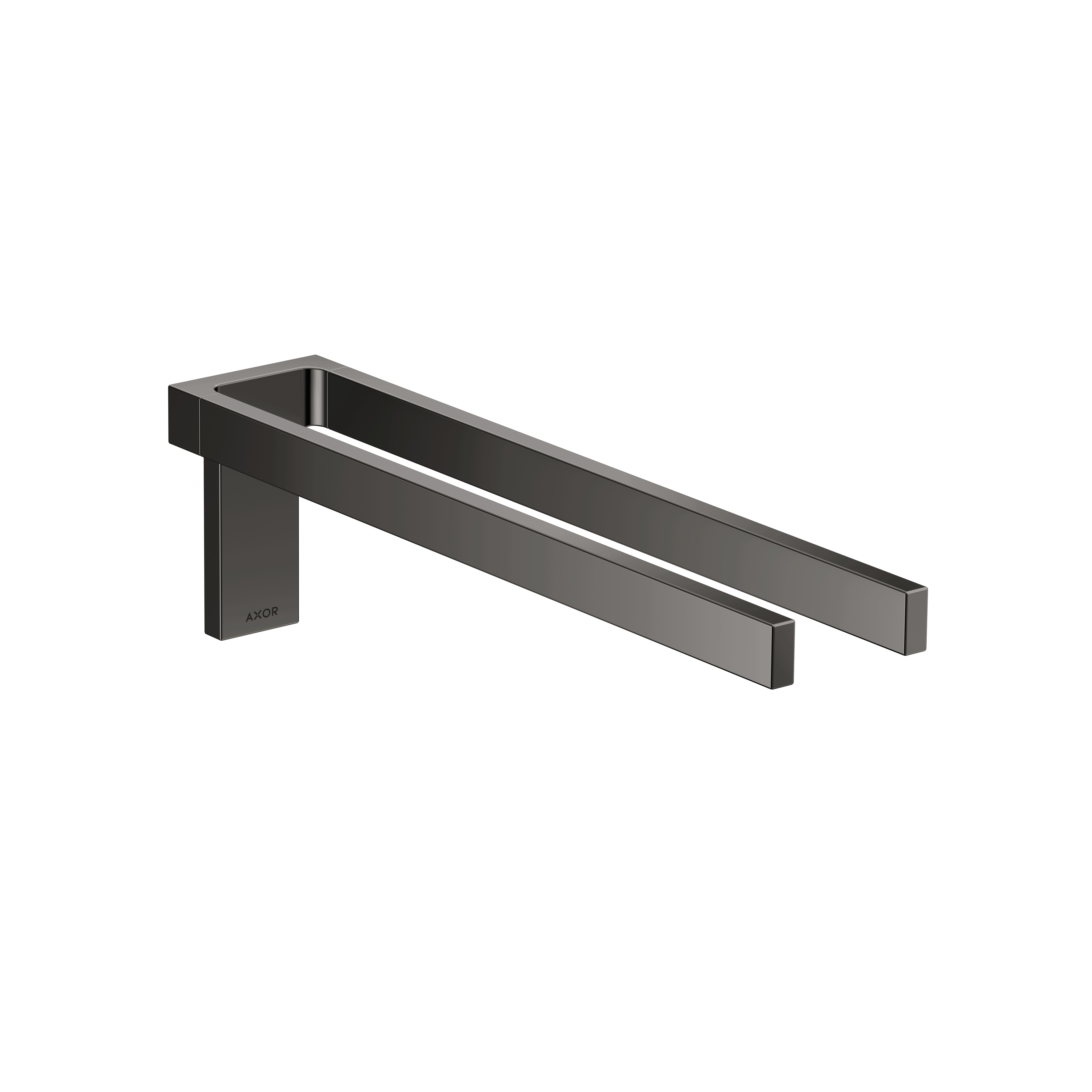 Axor Universal Rectangular Towel Holder Twin-Handle in Polished Black Chrome
