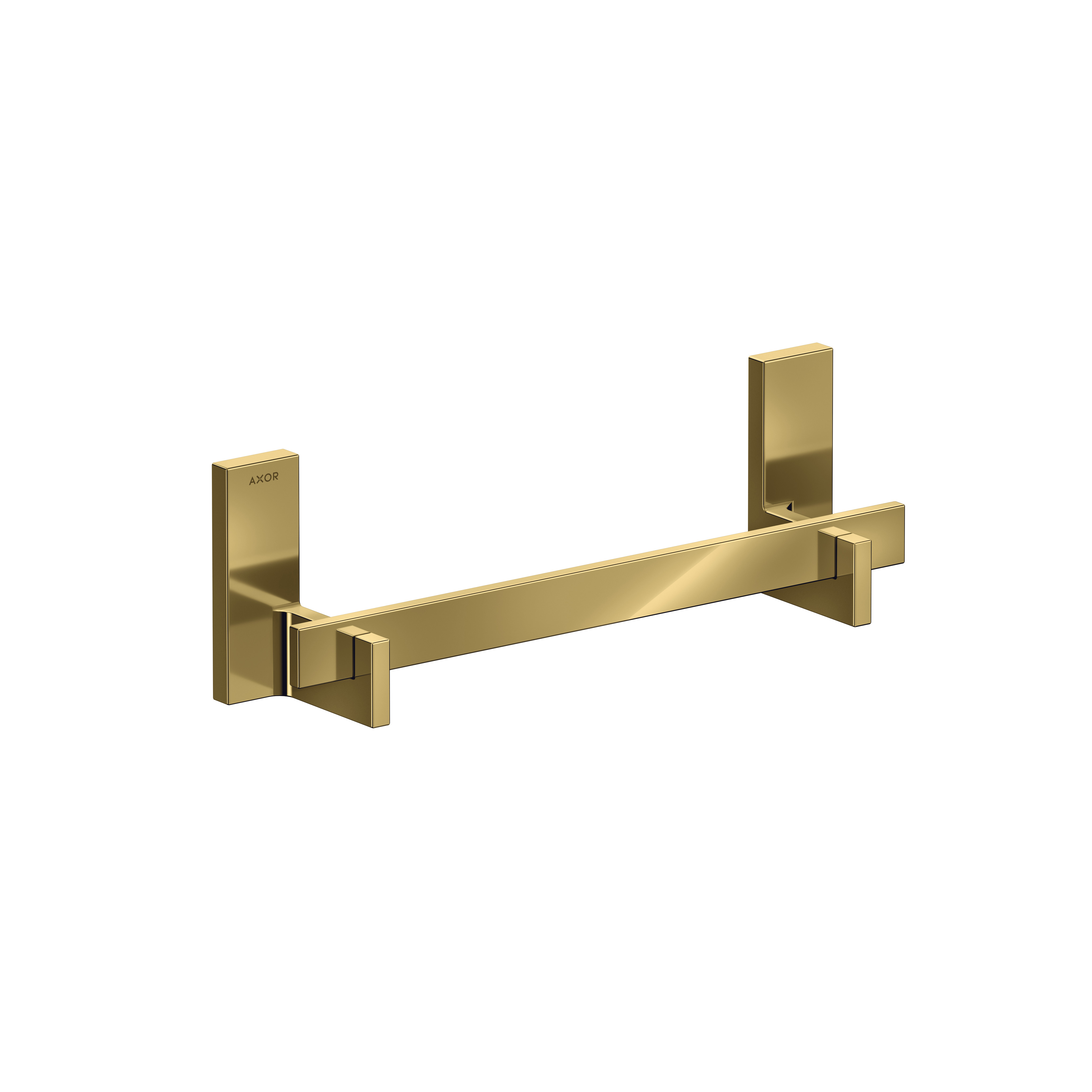 Axor Universal Rectangular Towel Bar, 12" in Polished Gold Optic