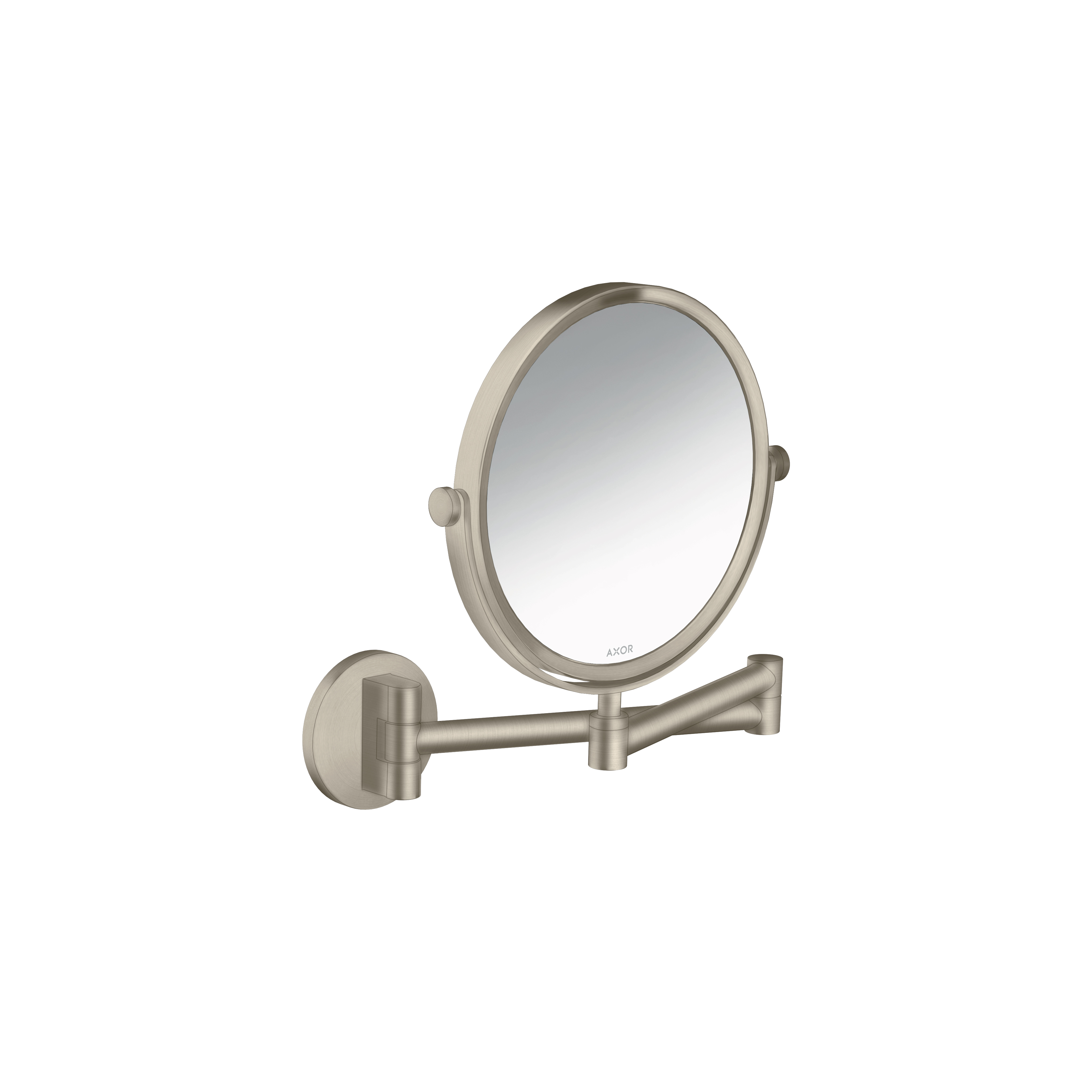 Axor Universal Circular Shaving Mirror in Brushed Nickel