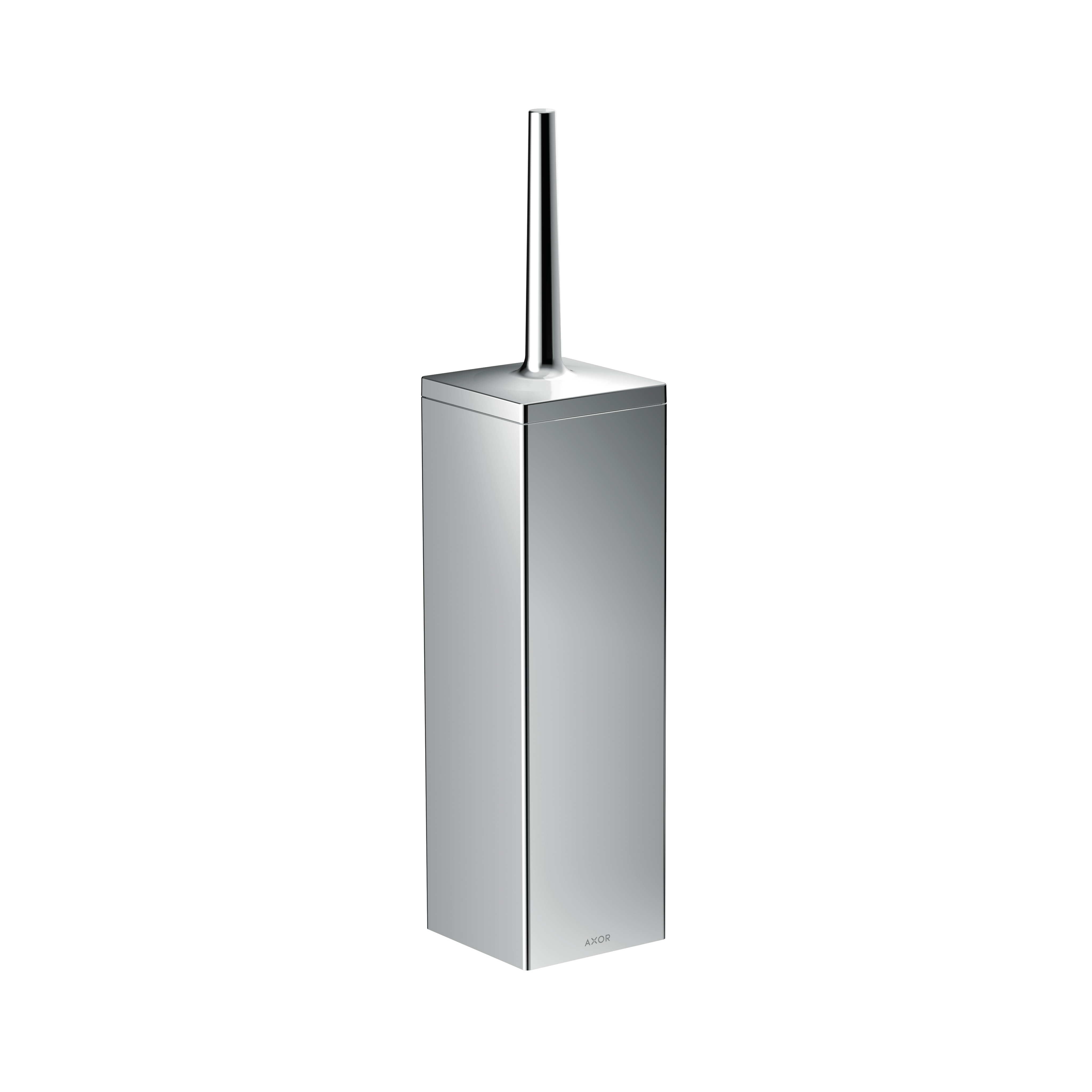 Axor Universal Rectangular Toilet Brush Holder, Wall-Mounted in Chrome