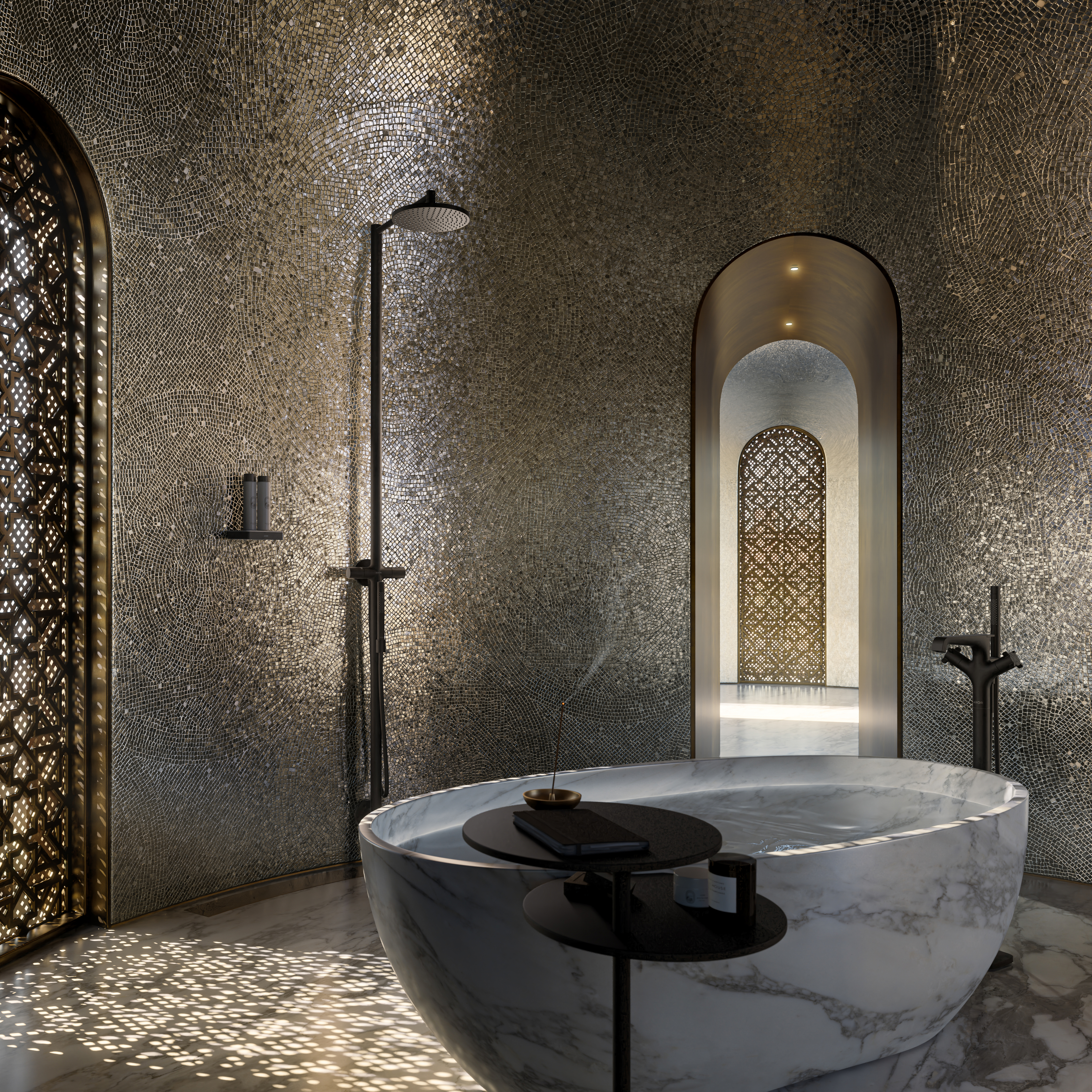 Model: 12672001 | Axor Starck Showerpipe 240 1-Jet, 2.5 GPM in Chrome